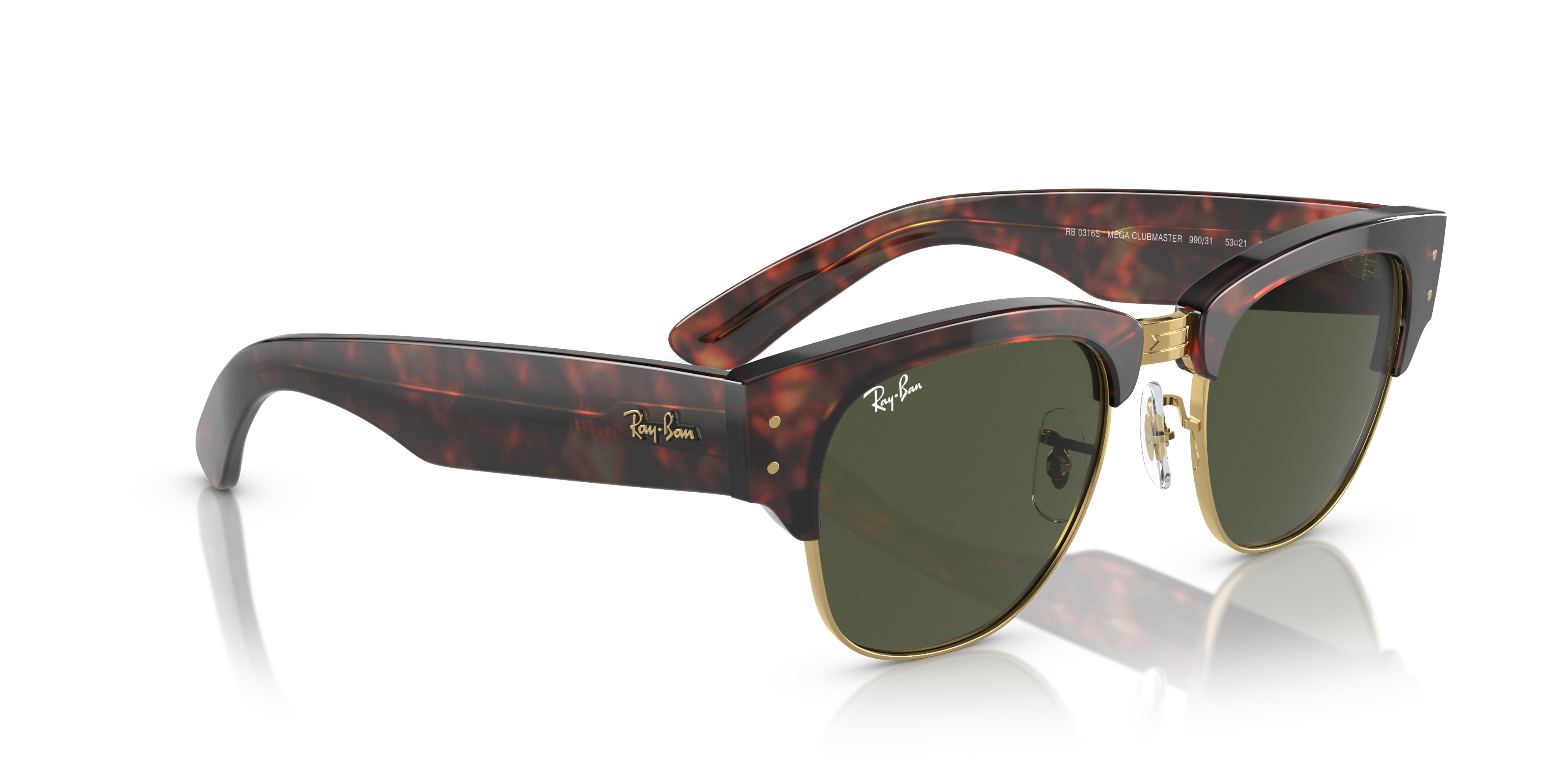 Occhiali da sole Ray-Ban Mega Clubmaster Havana 0RB0316S Unisex