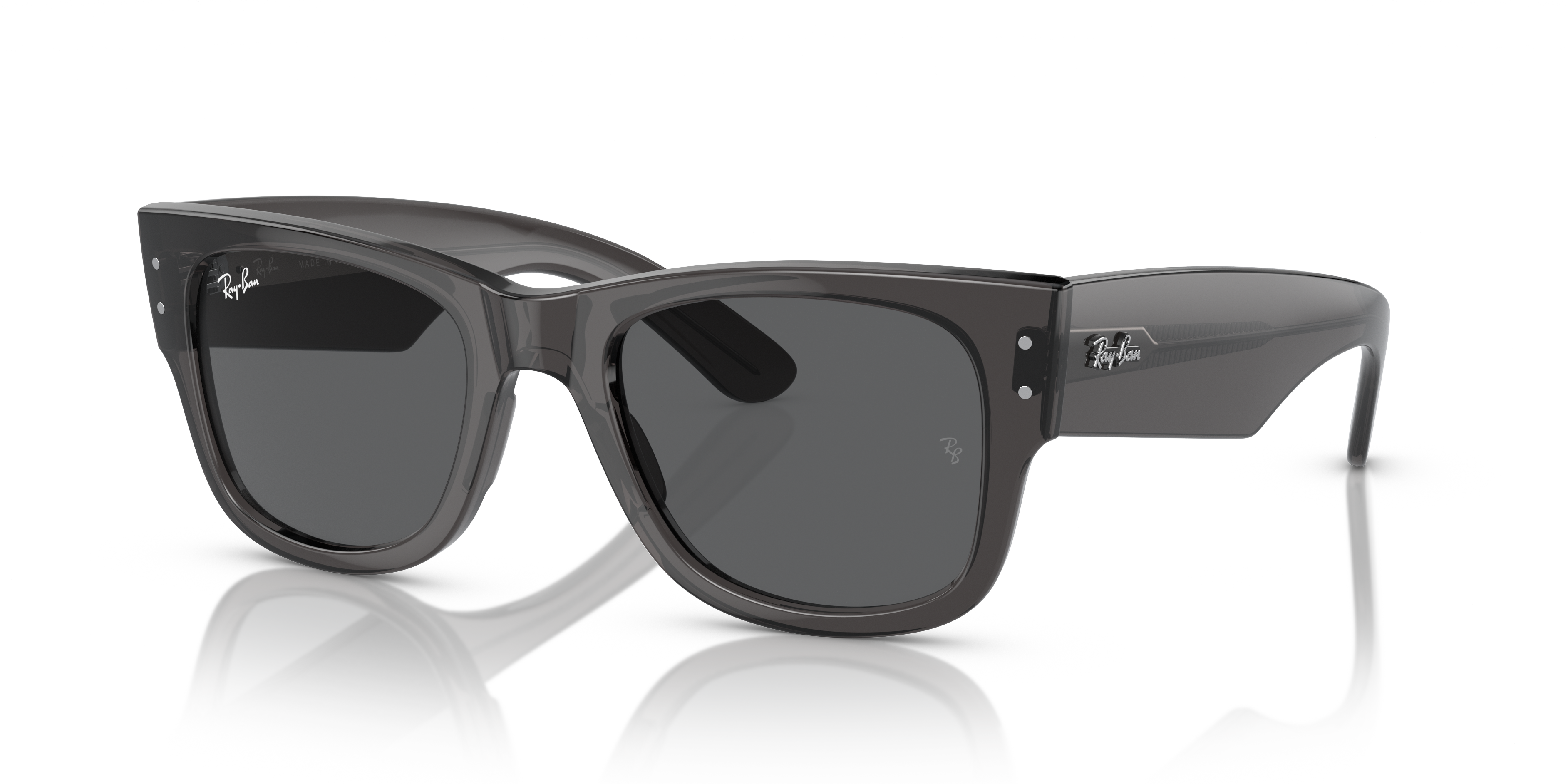 Ray-Ban Mega Wayfarer Marrone Trasparente - Occhiali da Sole Unisex
