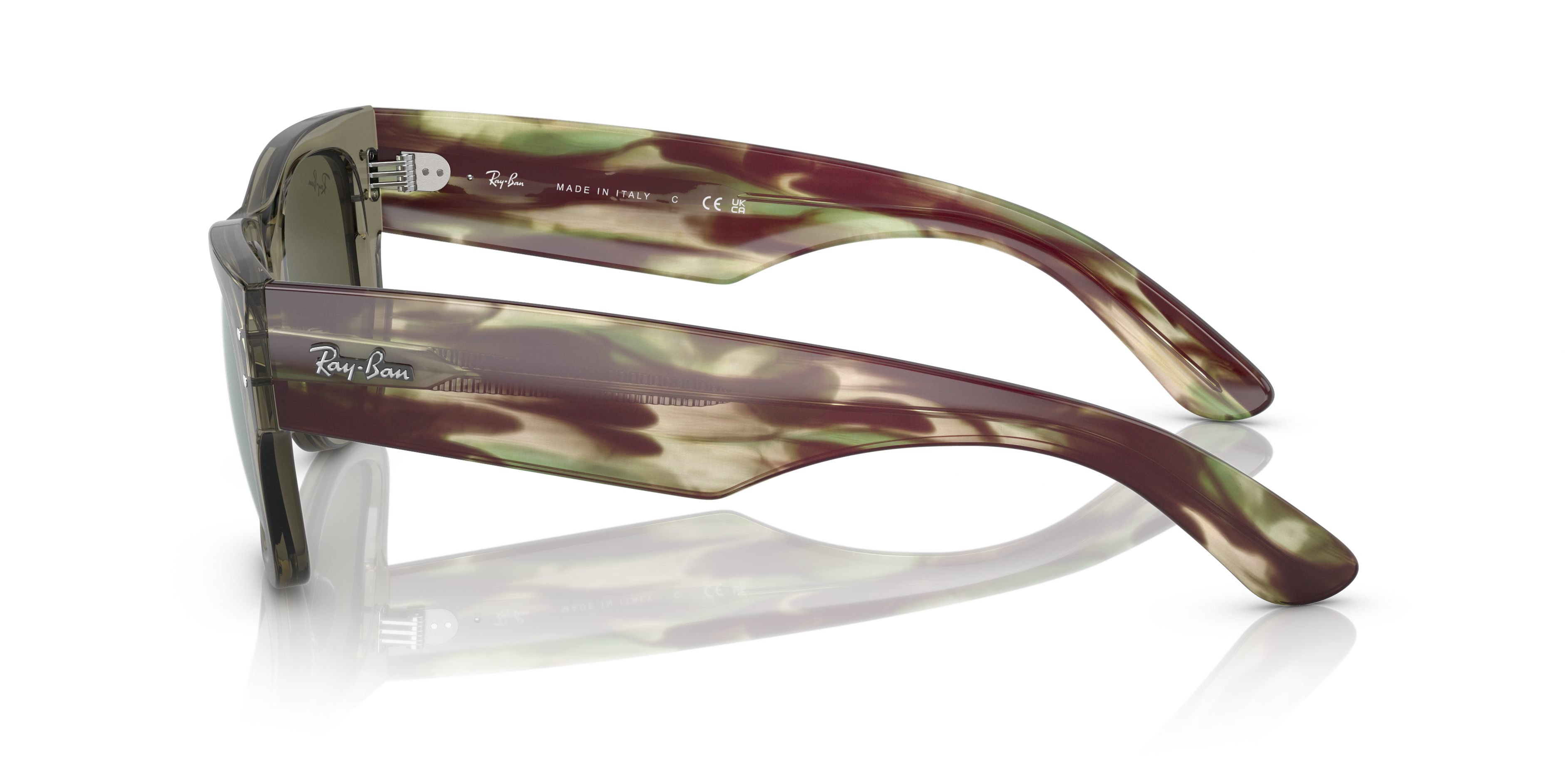 Ray-Ban Mega Wayfarer Marrone Trasparente - Occhiali da Sole Unisex