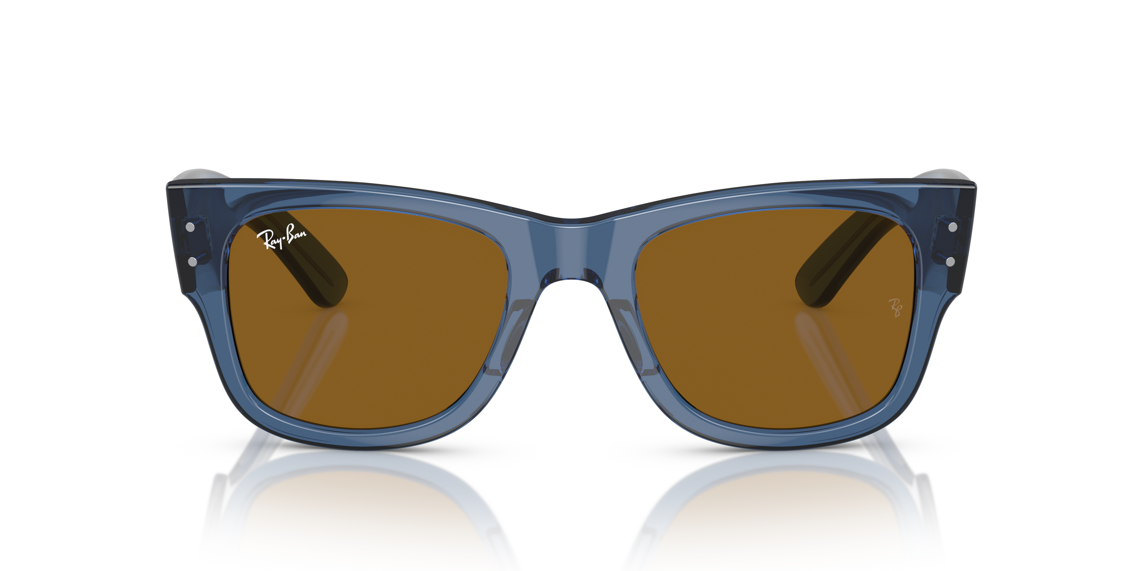 Ray-Ban Mega Wayfarer Marrone Trasparente - Occhiali da Sole Unisex
