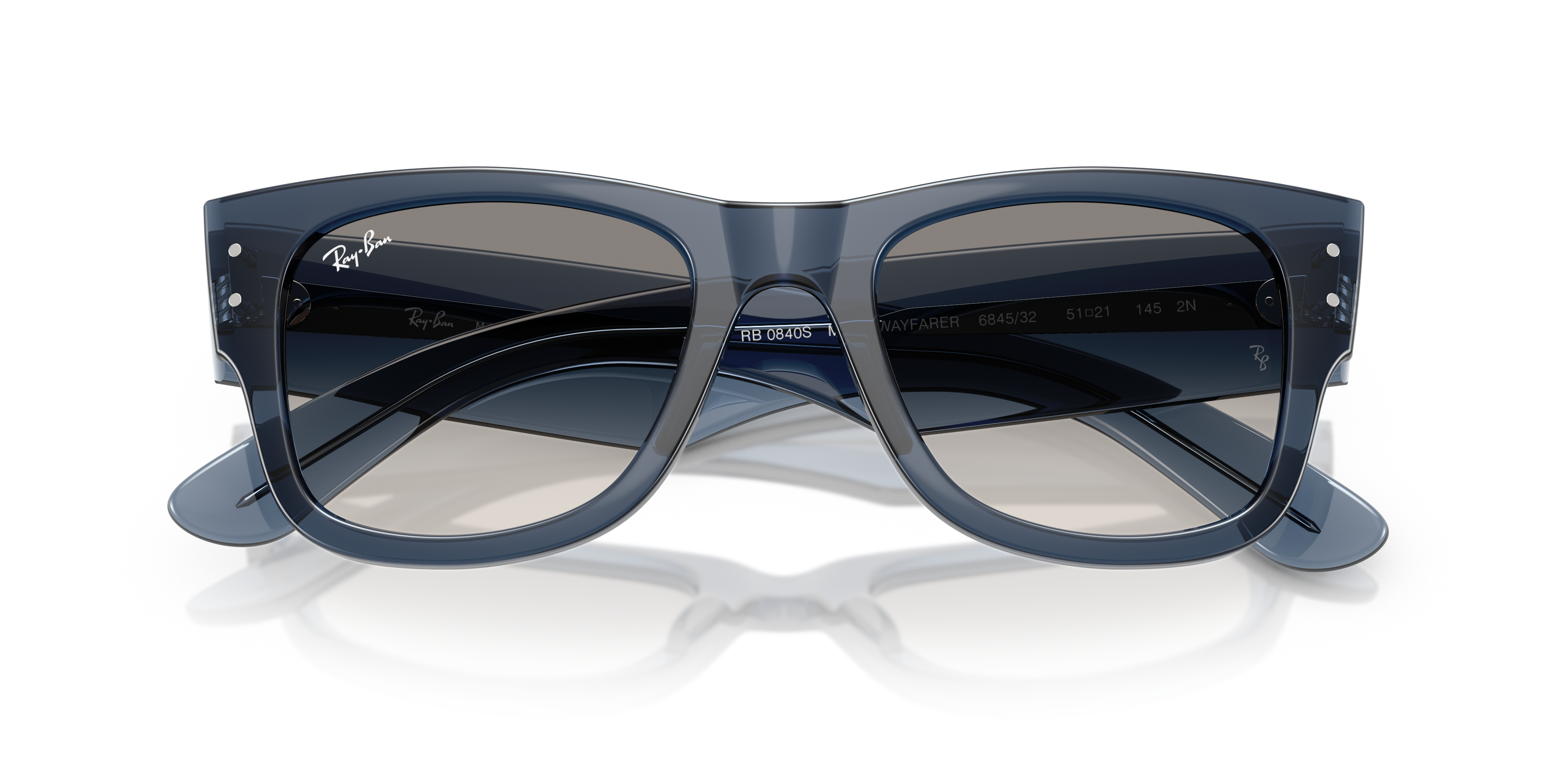Ray-Ban Mega Wayfarer Marrone Trasparente - Occhiali da Sole Unisex