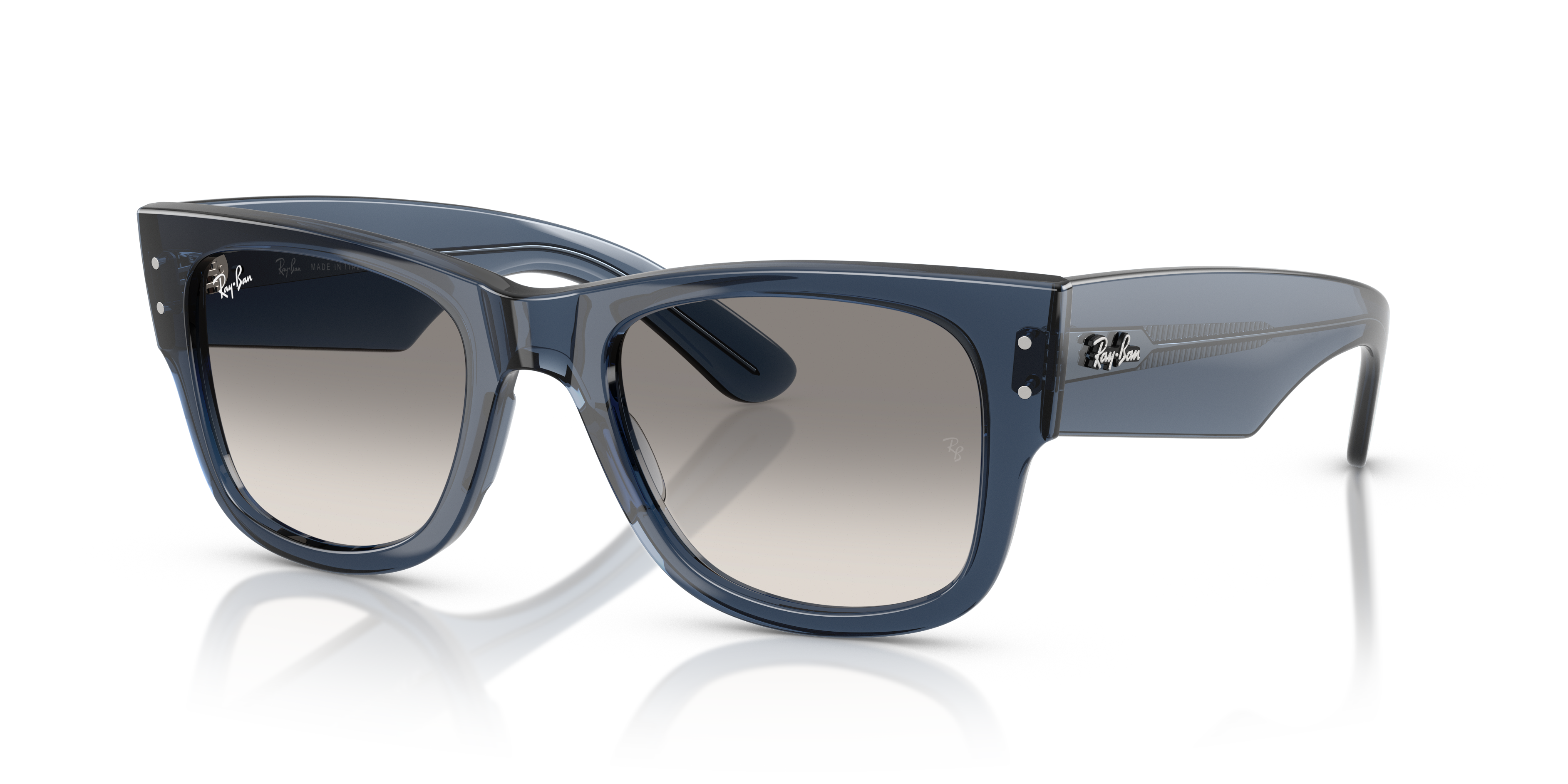 Ray-Ban Mega Wayfarer Marrone Trasparente - Occhiali da Sole Unisex