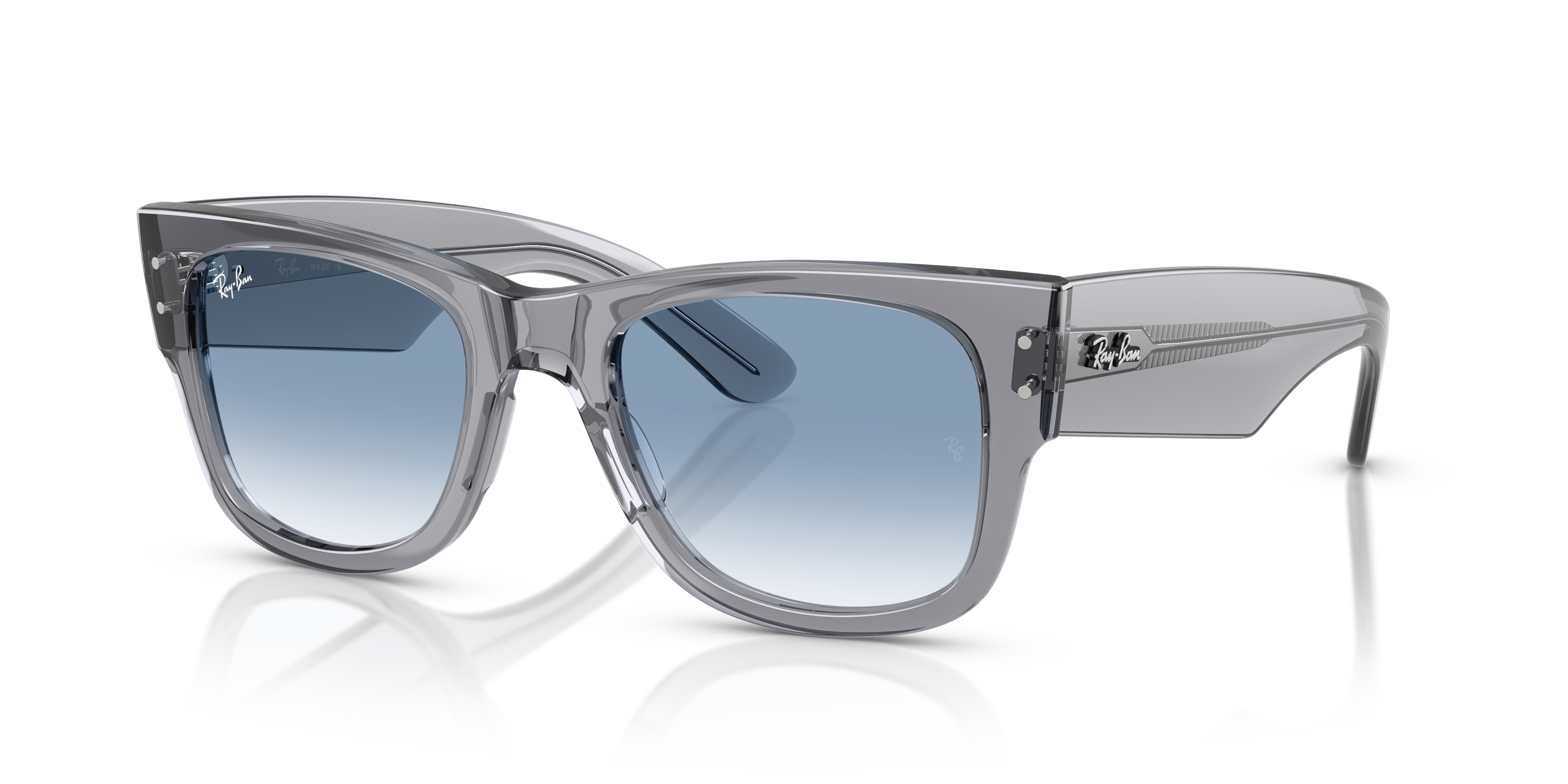 Ray-Ban Mega Wayfarer Marrone Trasparente - Occhiali da Sole Unisex