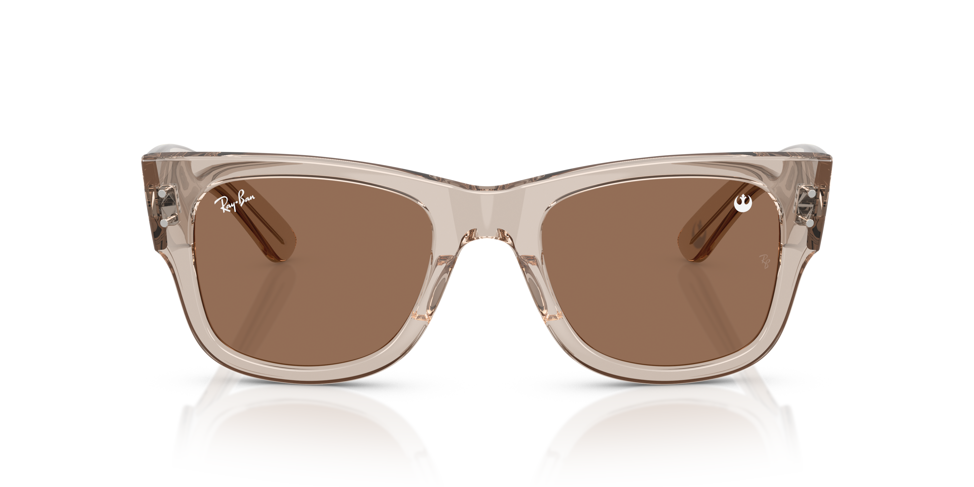 Ray-Ban Mega Wayfarer Marrone Trasparente - Occhiali da Sole Unisex