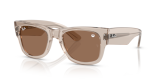 Ray-Ban Mega Wayfarer Marrone Trasparente - Occhiali da Sole Unisex