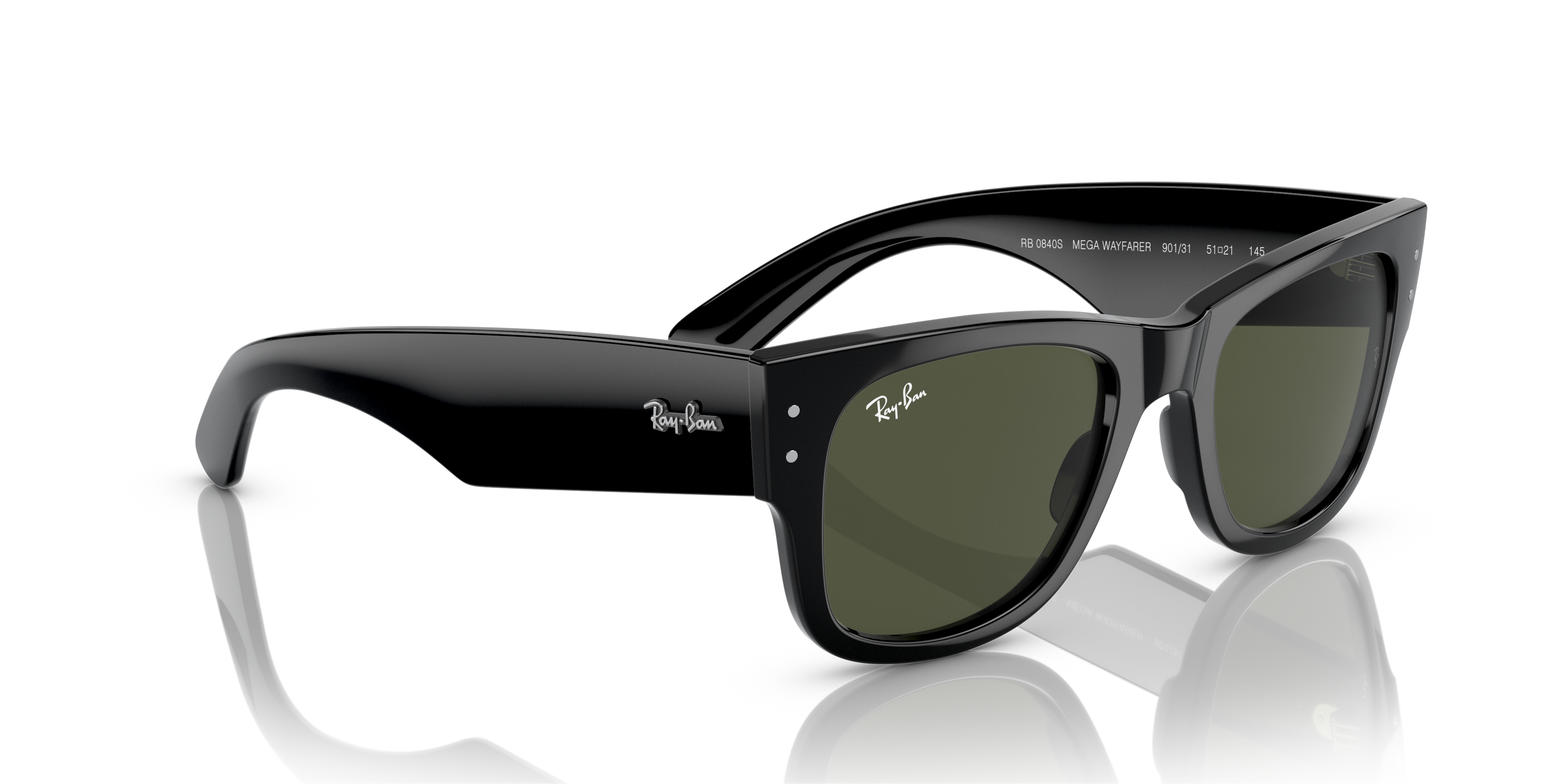 Ray-Ban Mega Wayfarer Marrone Trasparente - Occhiali da Sole Unisex