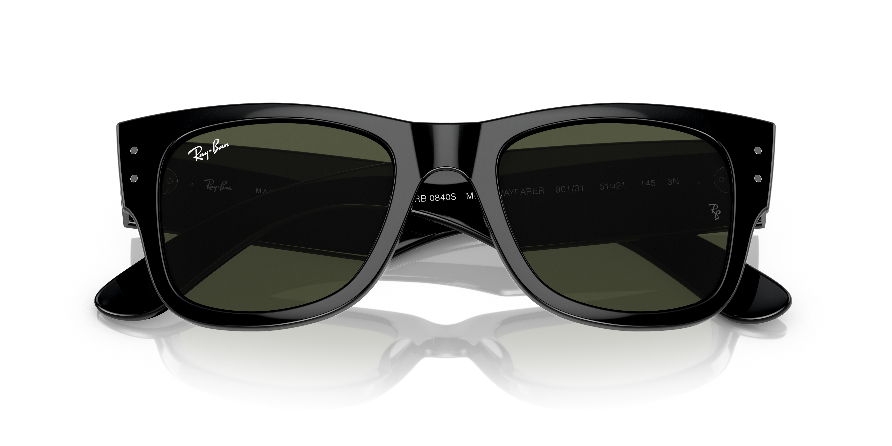 Ray-Ban Mega Wayfarer Marrone Trasparente - Occhiali da Sole Unisex