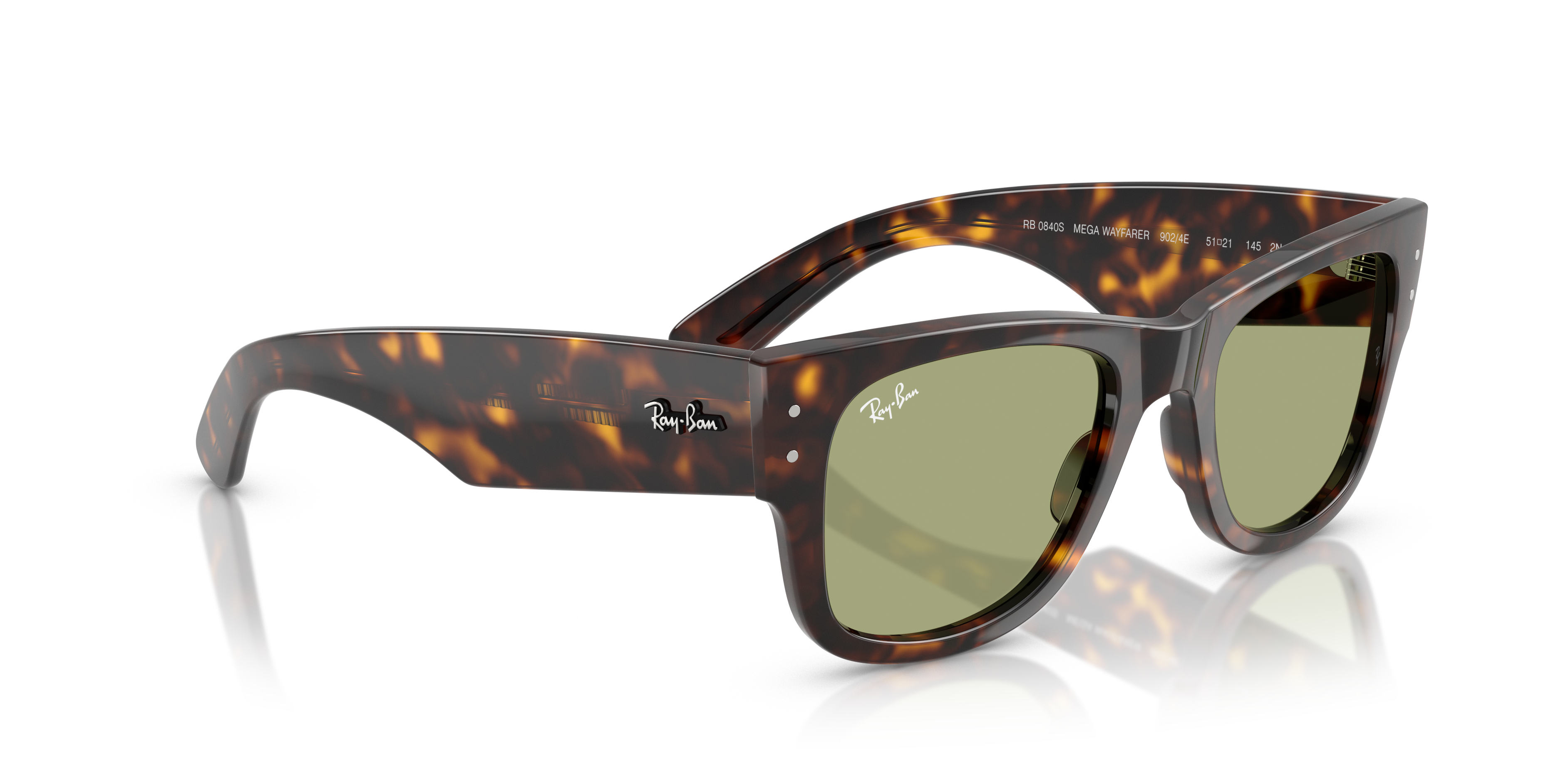 Ray-Ban Mega Wayfarer Marrone Trasparente - Occhiali da Sole Unisex