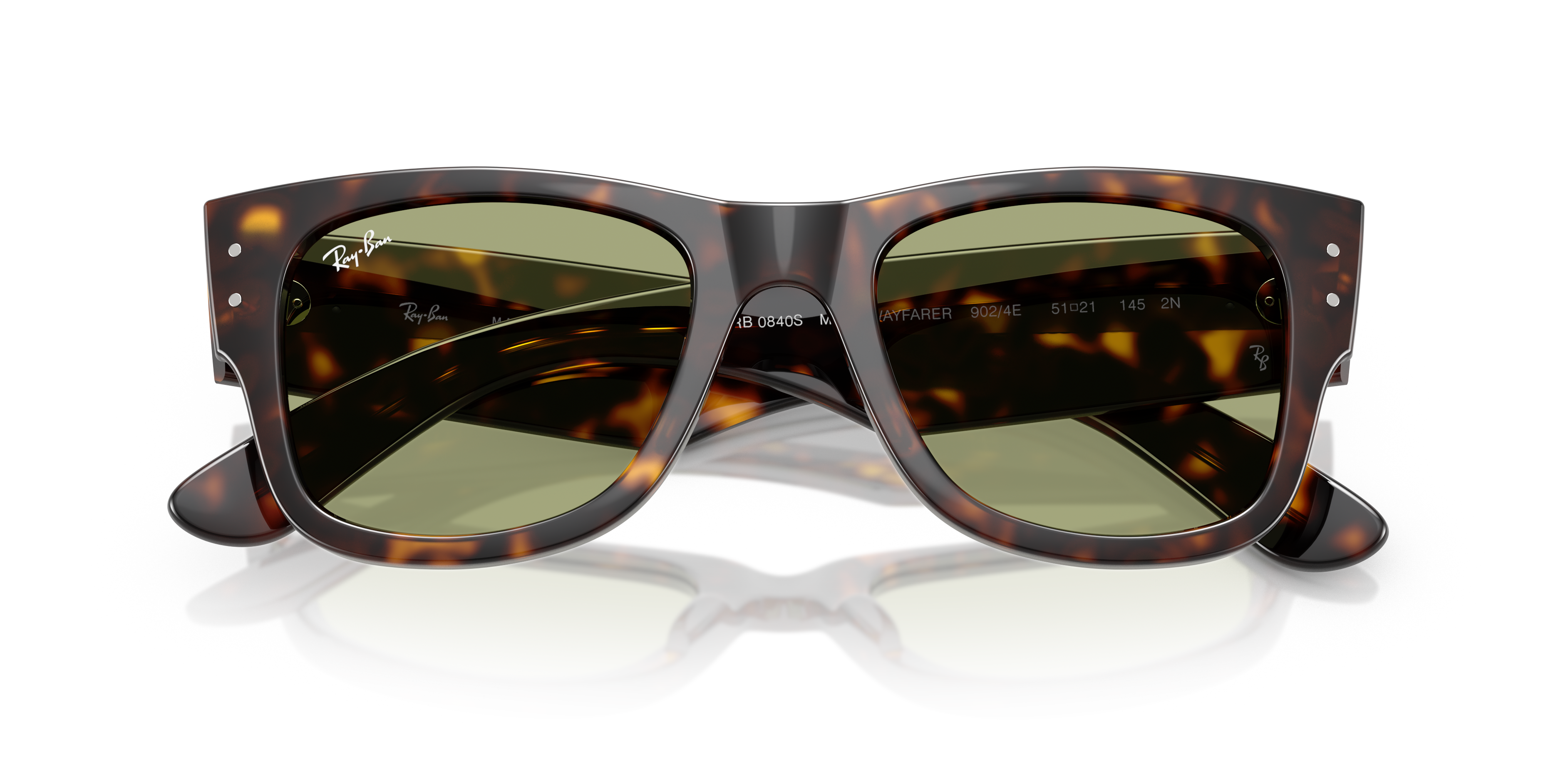 Ray-Ban Mega Wayfarer Marrone Trasparente - Occhiali da Sole Unisex