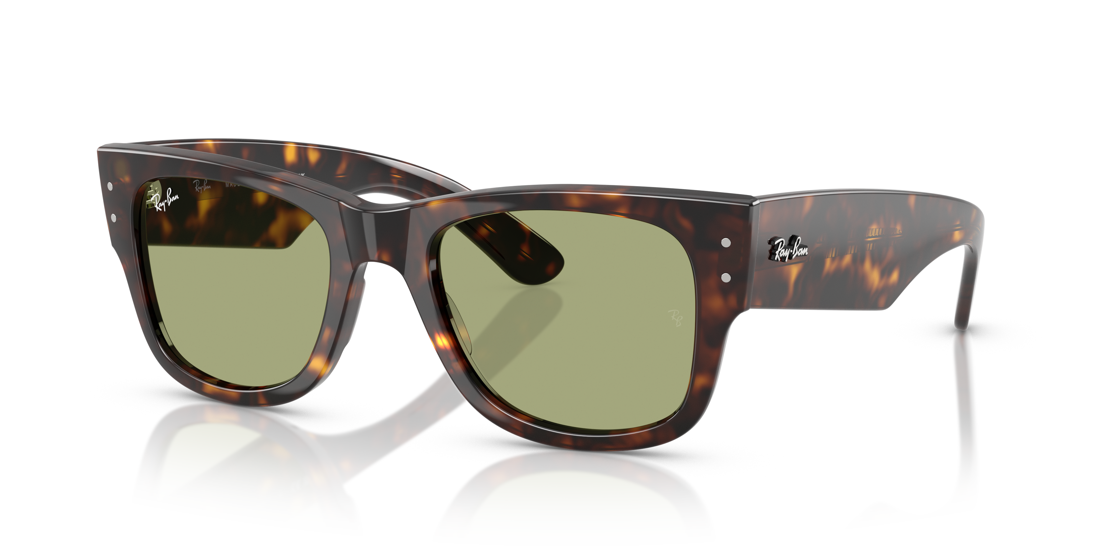Ray-Ban Mega Wayfarer Marrone Trasparente - Occhiali da Sole Unisex