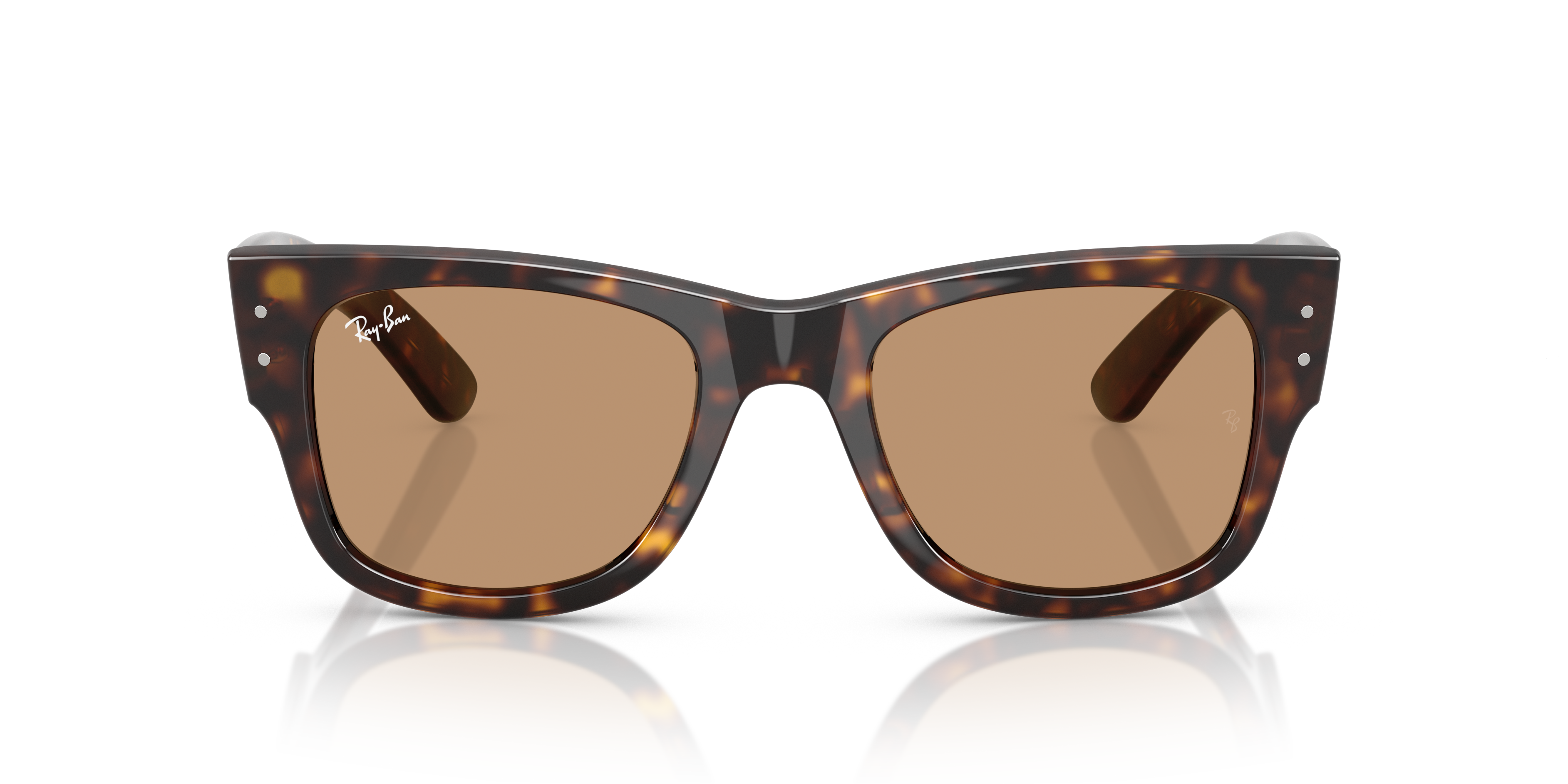 Ray-Ban Mega Wayfarer Marrone Trasparente - Occhiali da Sole Unisex