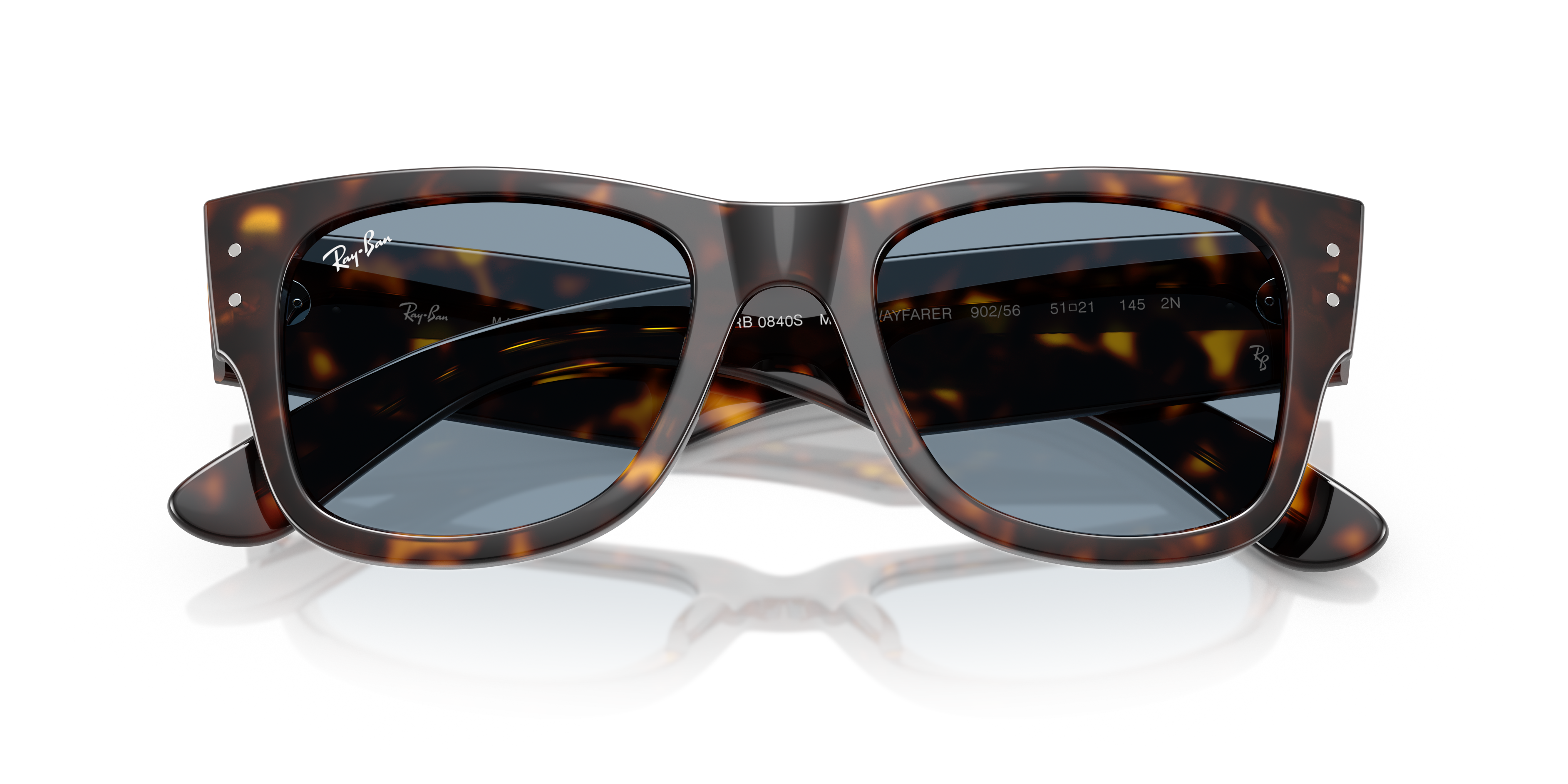 Ray-Ban Mega Wayfarer Marrone Trasparente - Occhiali da Sole Unisex