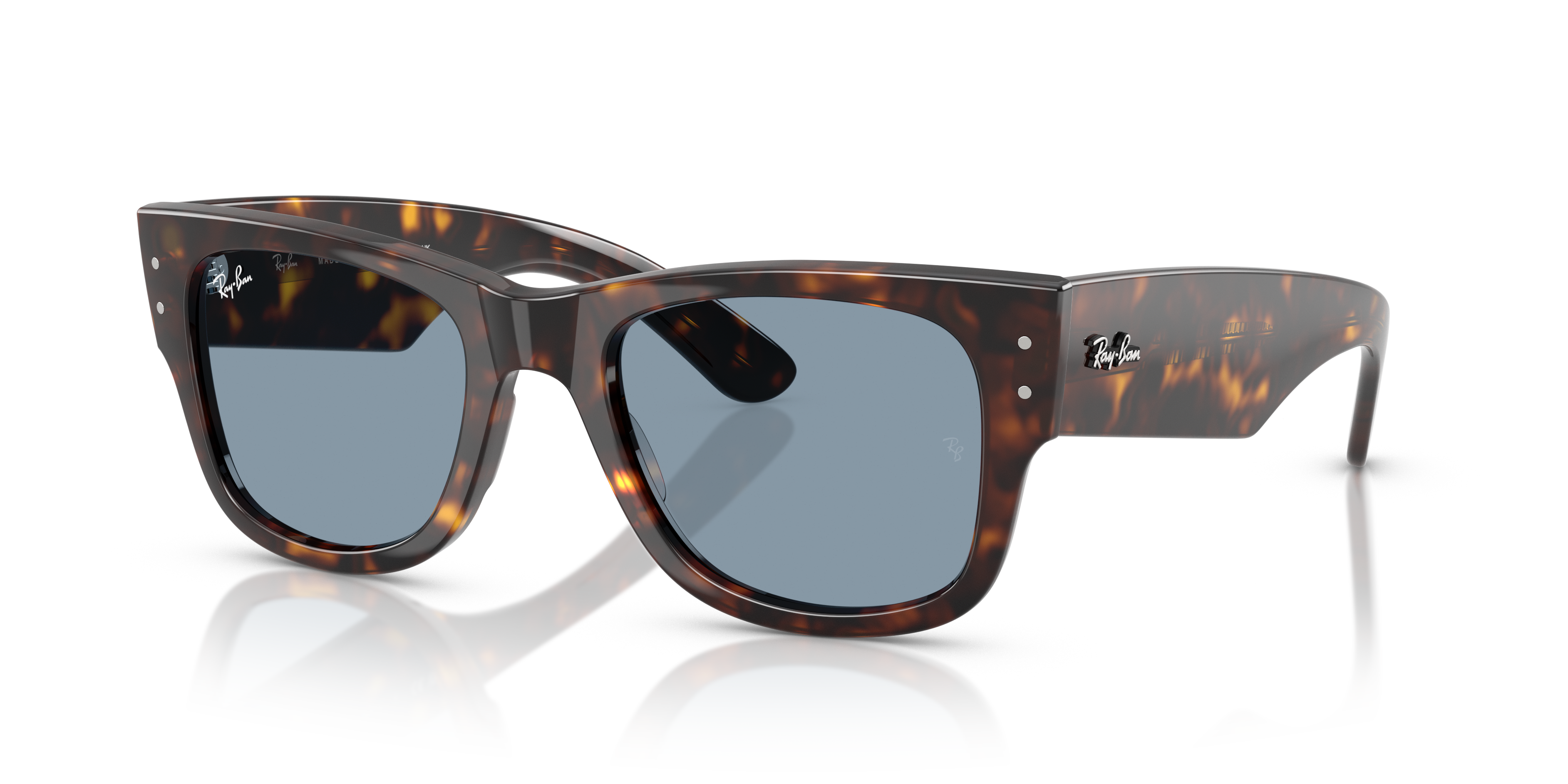 Ray-Ban Mega Wayfarer Marrone Trasparente - Occhiali da Sole Unisex