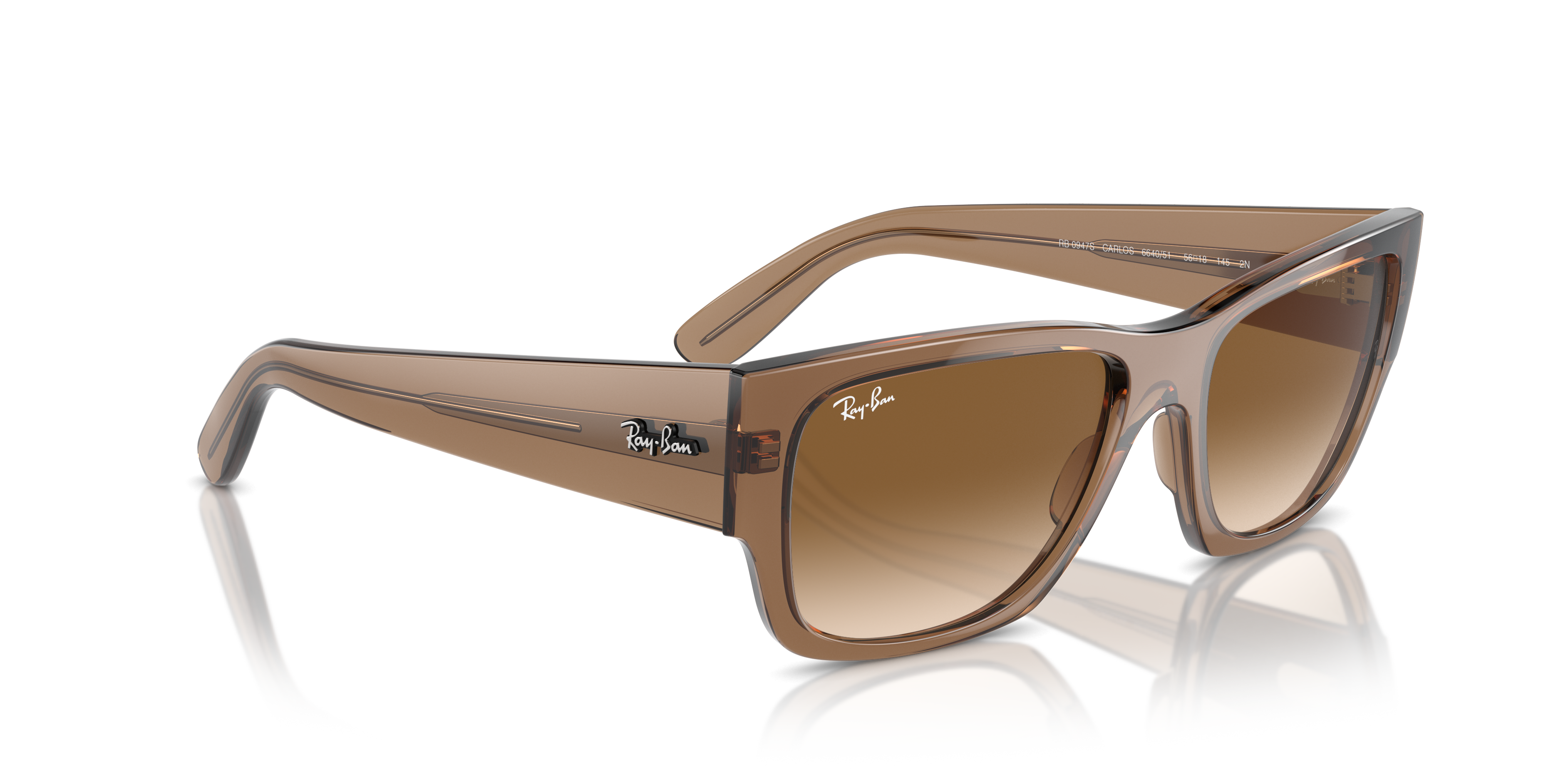 Occhiali da sole Ray-Ban Carlos 0RB0947S Marrone Trasparente | Unisex