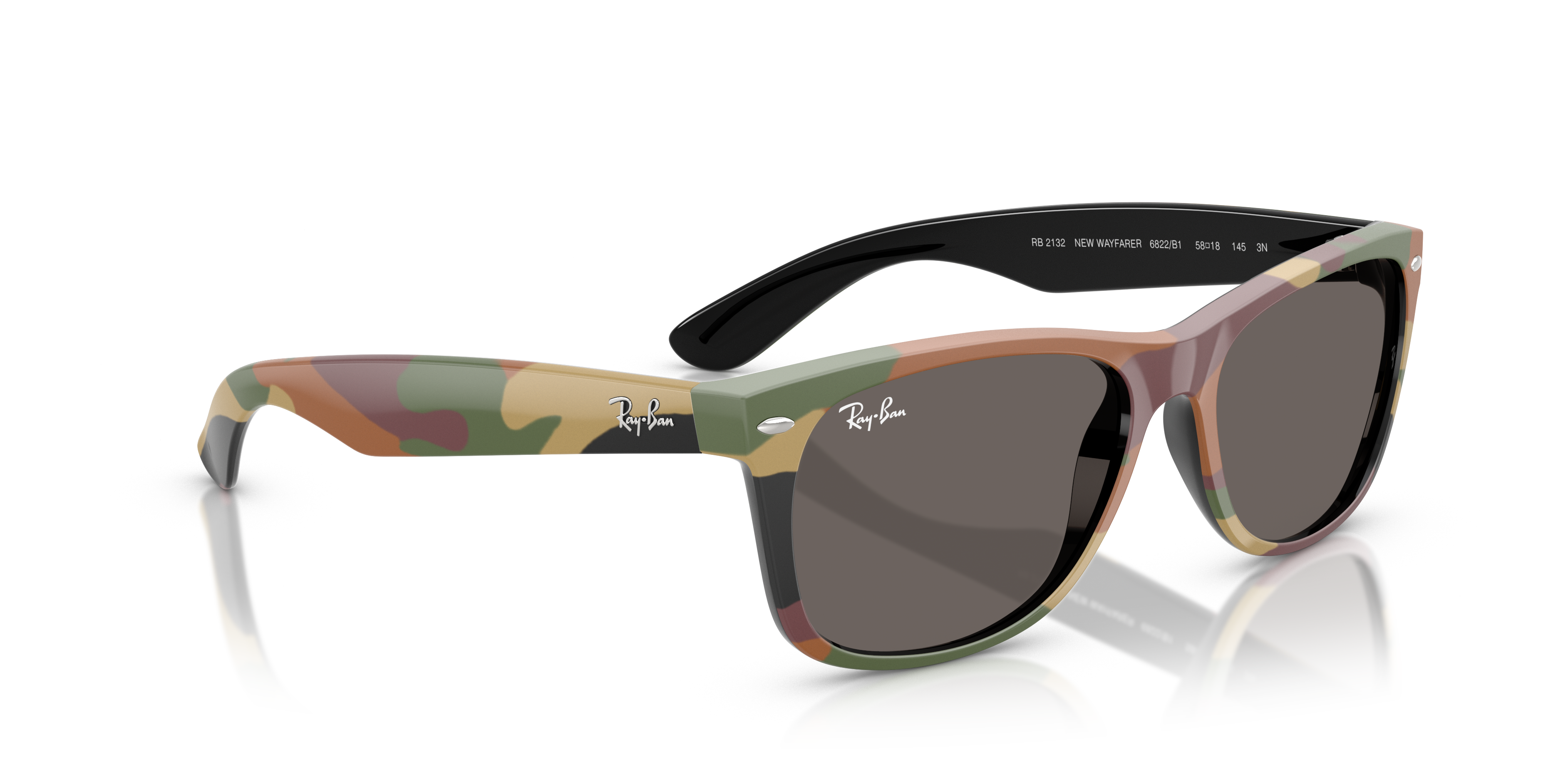 Occhiali da Sole Ray-Ban New Wayfarer Neri 0RB2132 Unisex