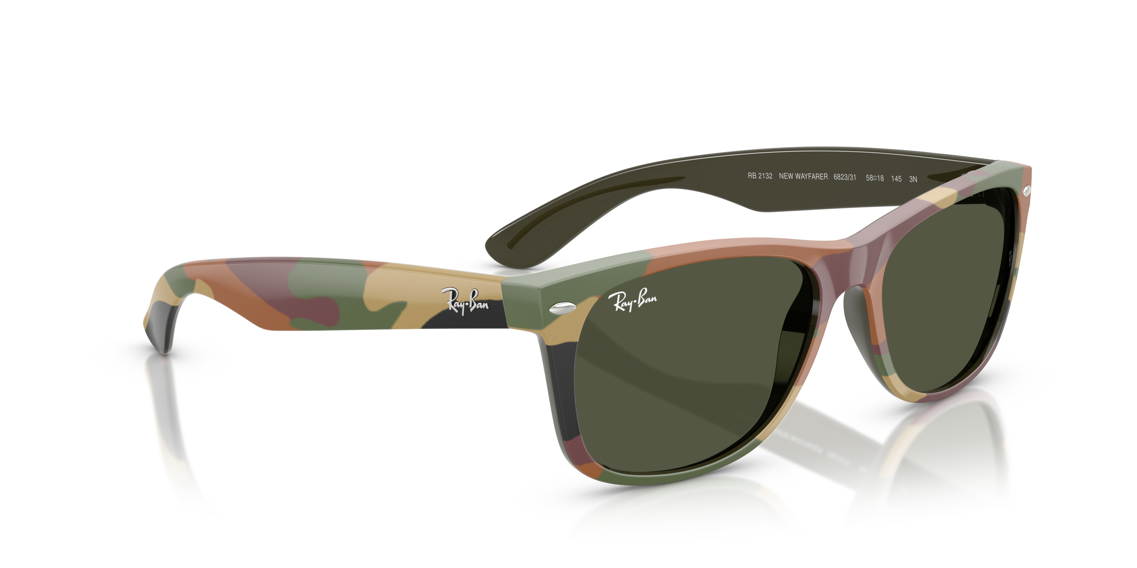 Occhiali da Sole Ray-Ban New Wayfarer Neri 0RB2132 Unisex