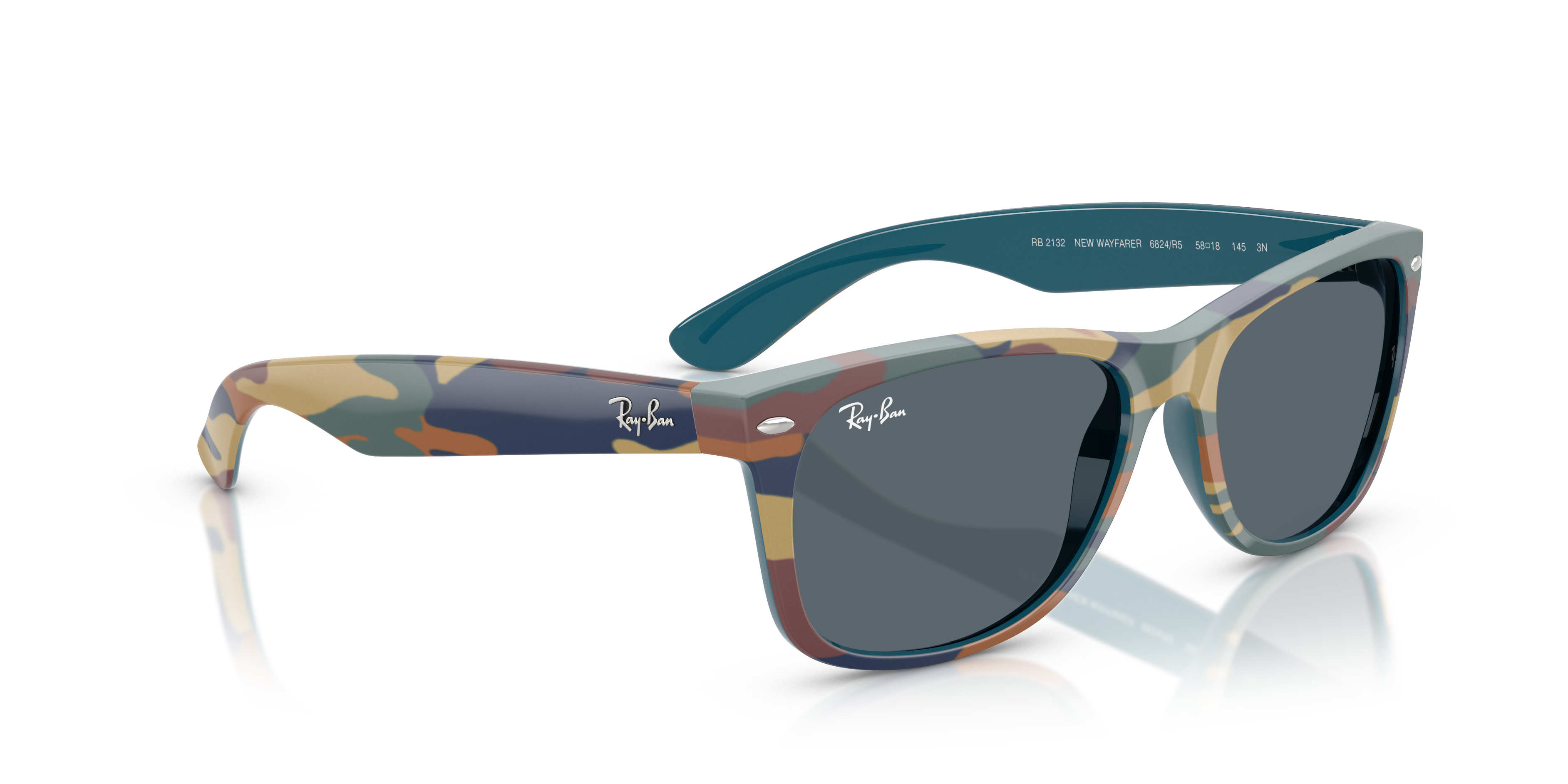 Occhiali da Sole Ray-Ban New Wayfarer Neri 0RB2132 Unisex