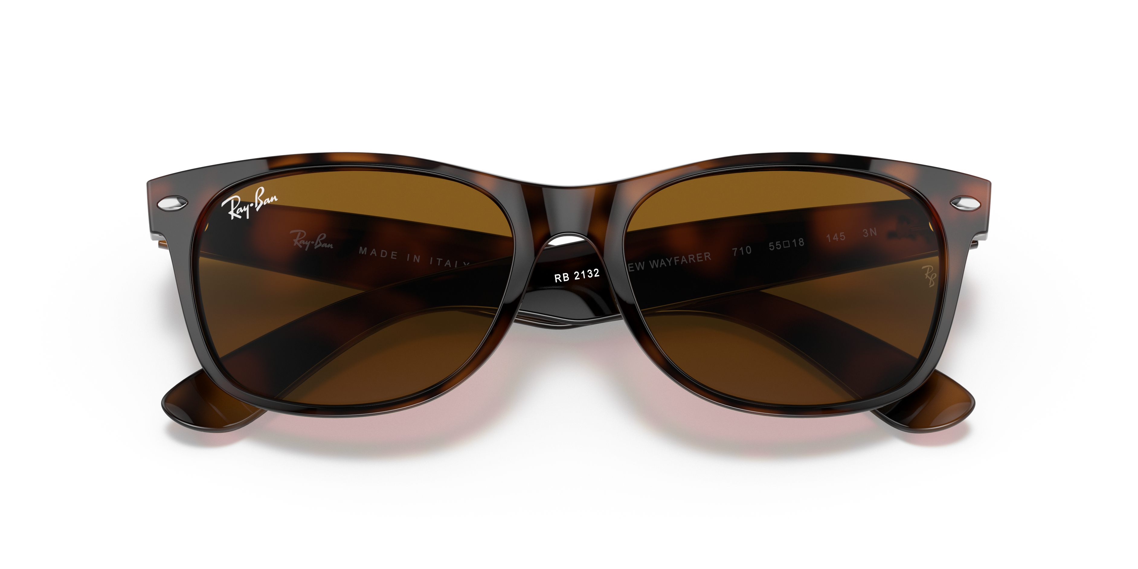 Occhiali da Sole Ray-Ban New Wayfarer Neri 0RB2132 Unisex
