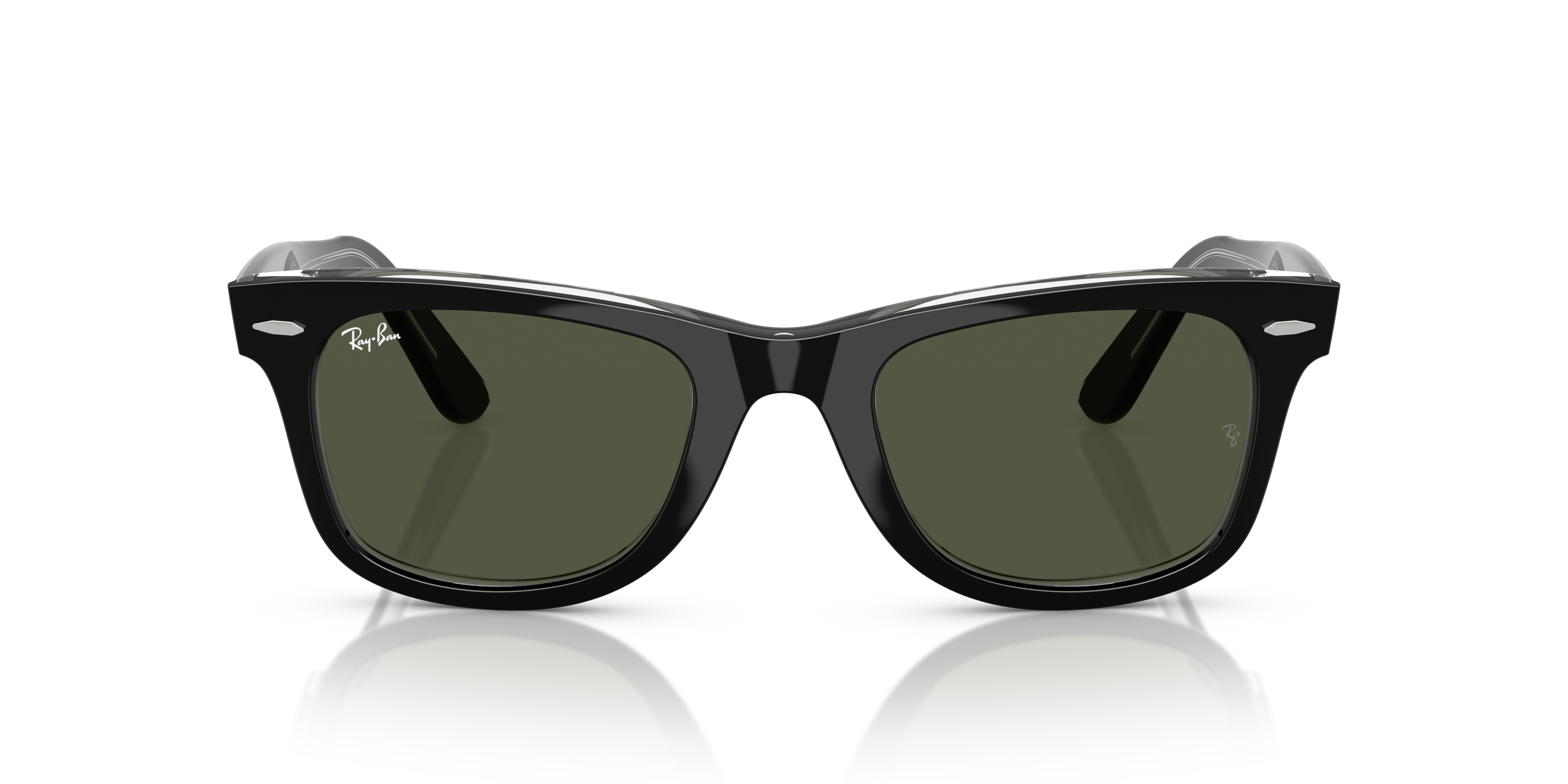 Ray-Ban Wayfarer 0RB2140 Verde Trasparente | Occhiali da Sole Original