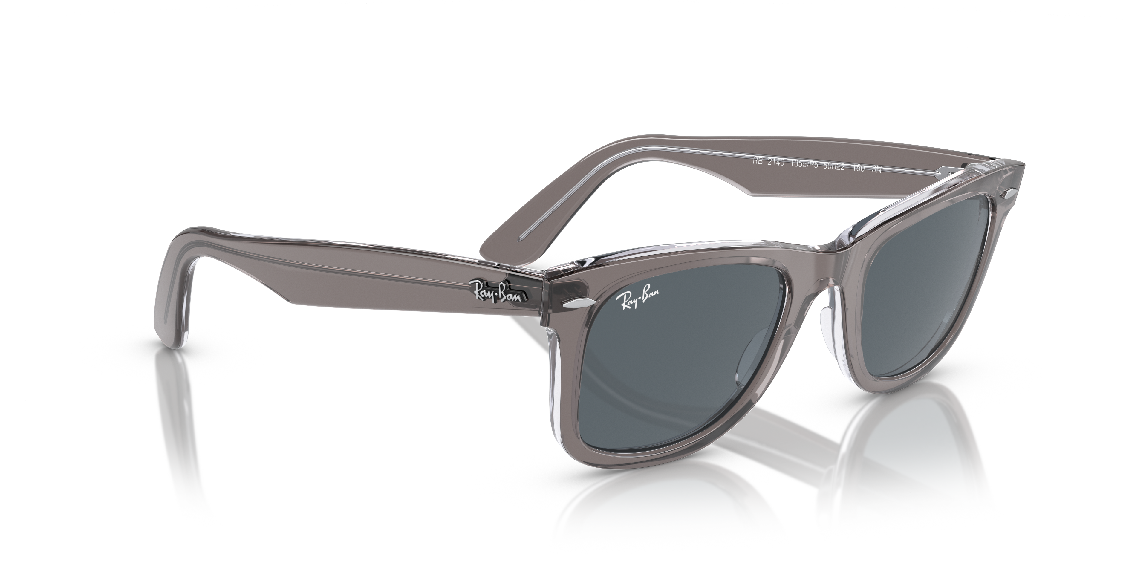 Ray-Ban Wayfarer 0RB2140 Verde Trasparente | Occhiali da Sole Original