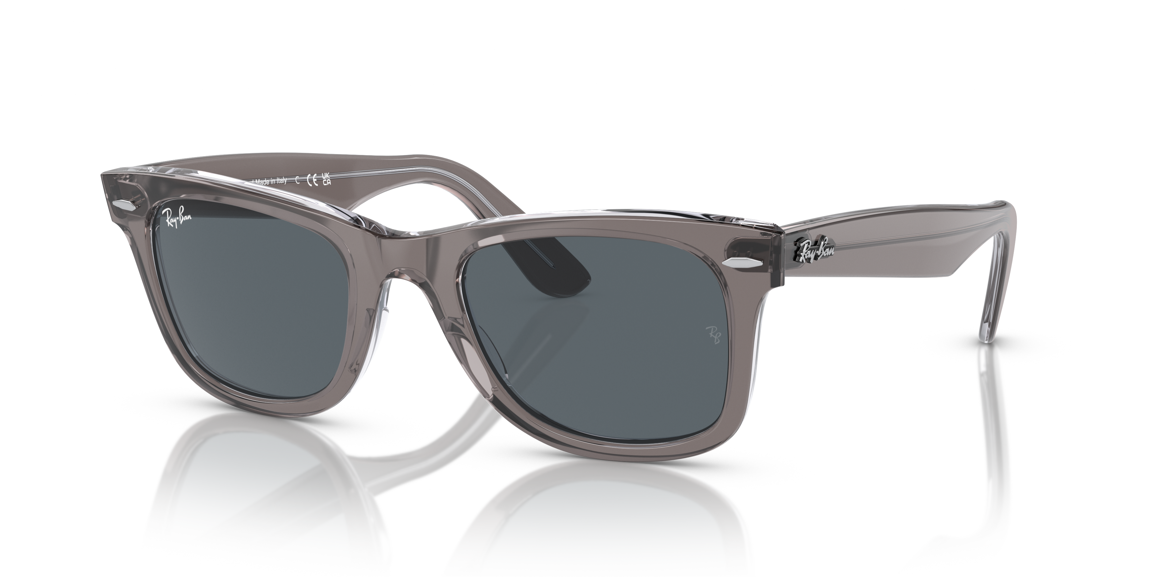 Ray-Ban Wayfarer 0RB2140 Verde Trasparente | Occhiali da Sole Original