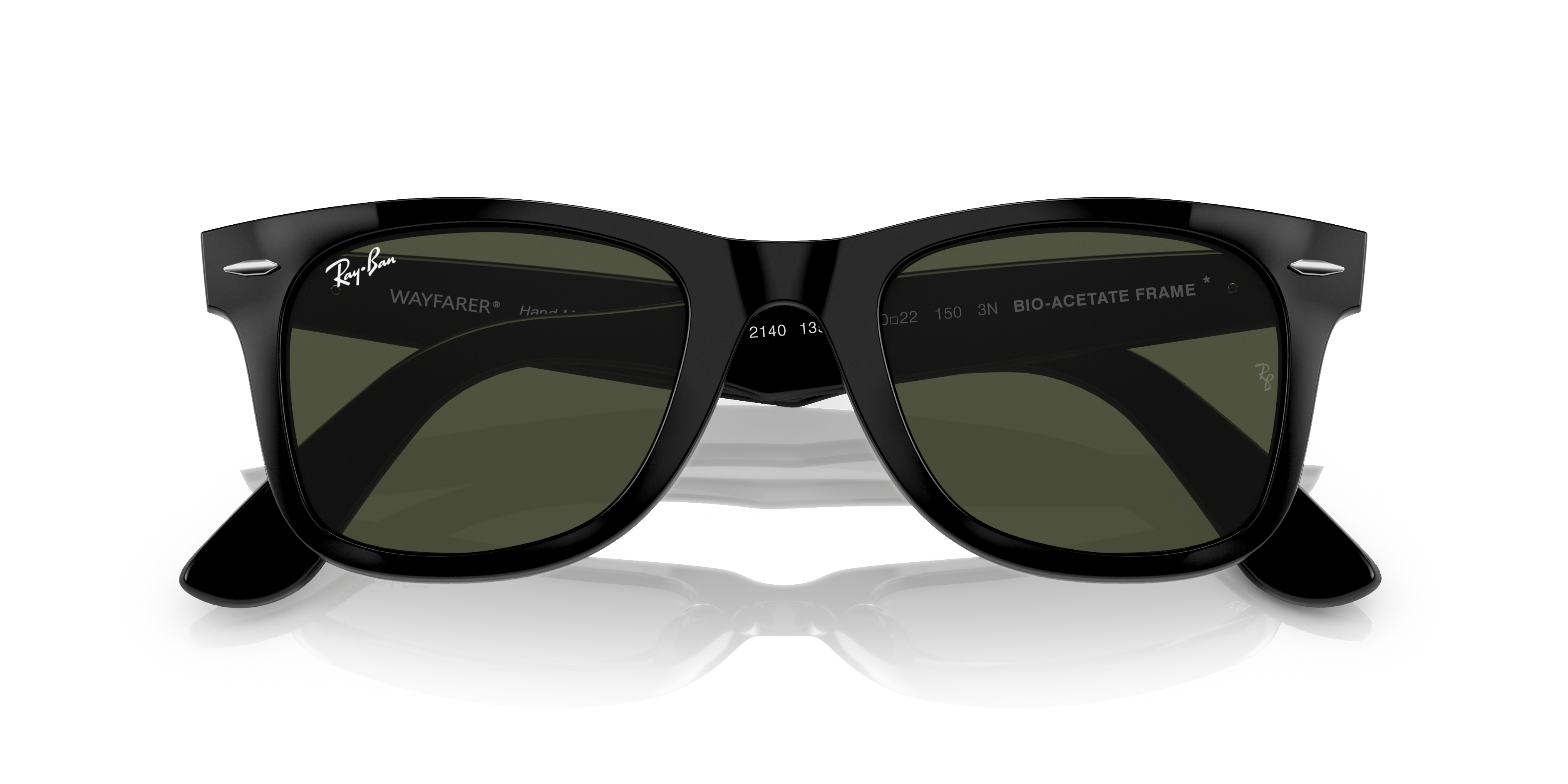 Ray-Ban Wayfarer 0RB2140 Verde Trasparente | Occhiali da Sole Original
