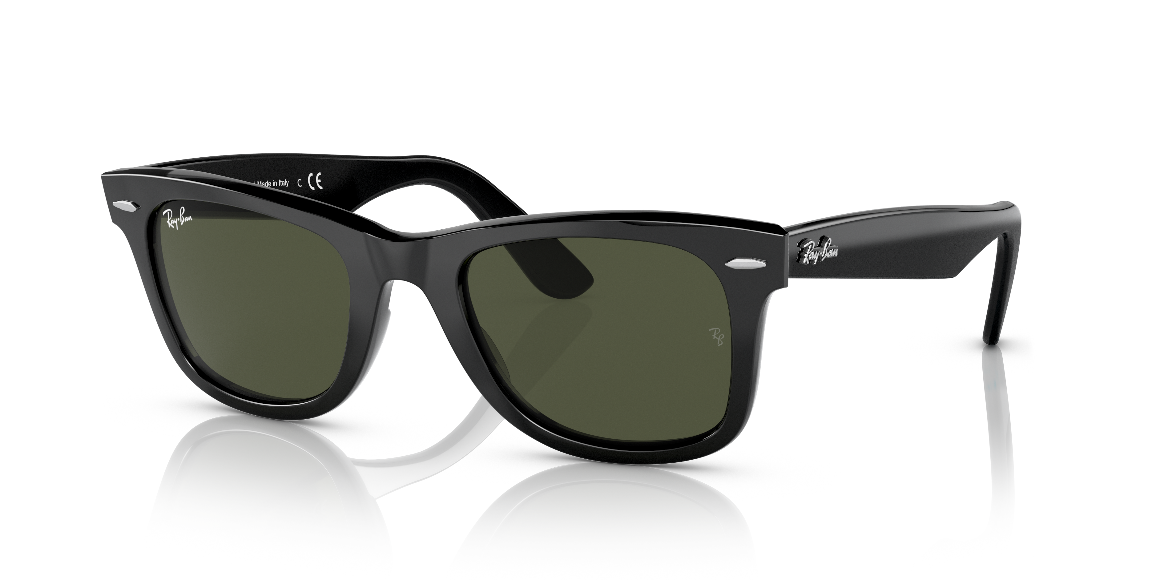 Ray-Ban Wayfarer 0RB2140 Verde Trasparente | Occhiali da Sole Original