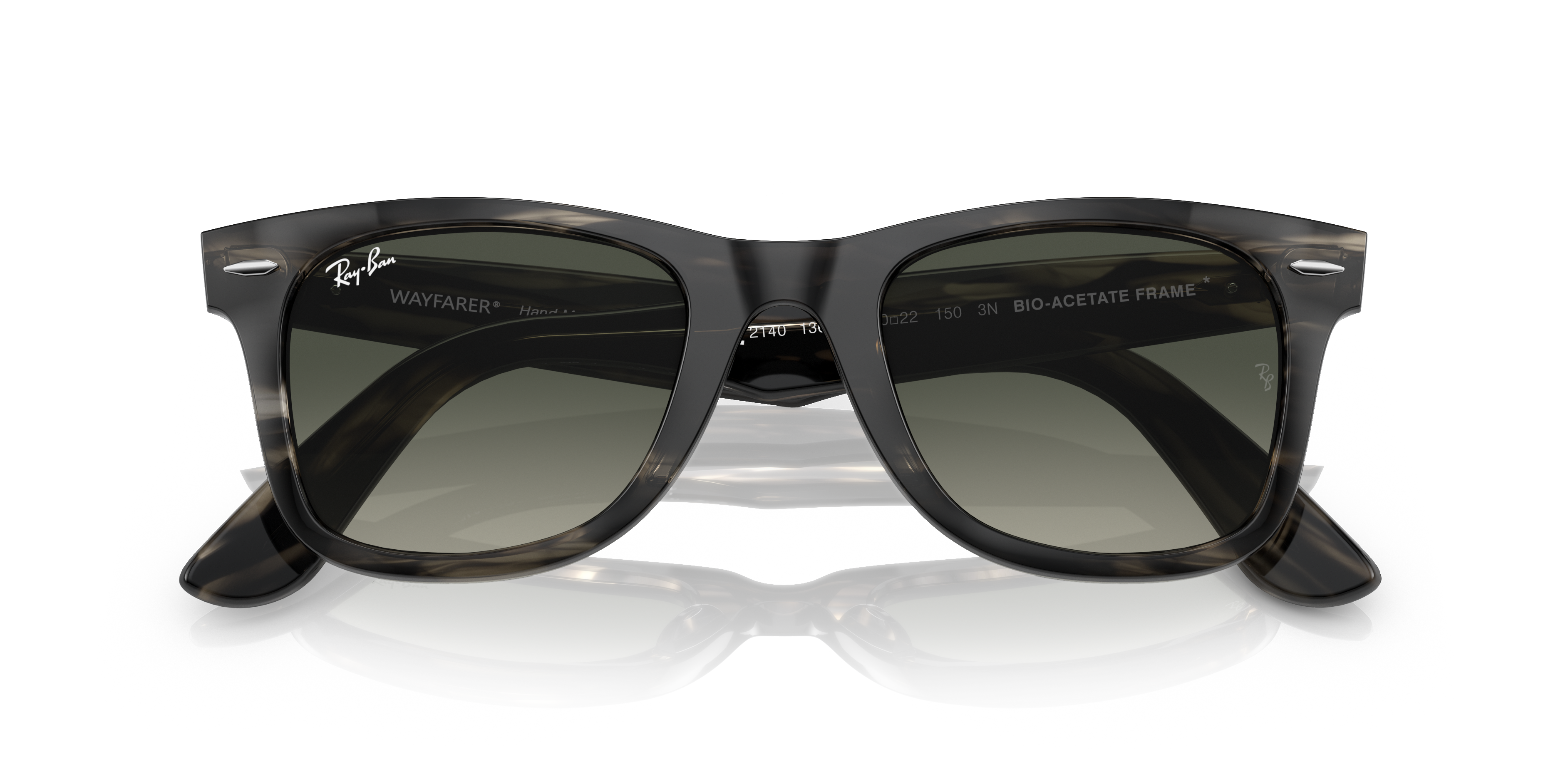 Ray-Ban Wayfarer 0RB2140 Verde Trasparente | Occhiali da Sole Original