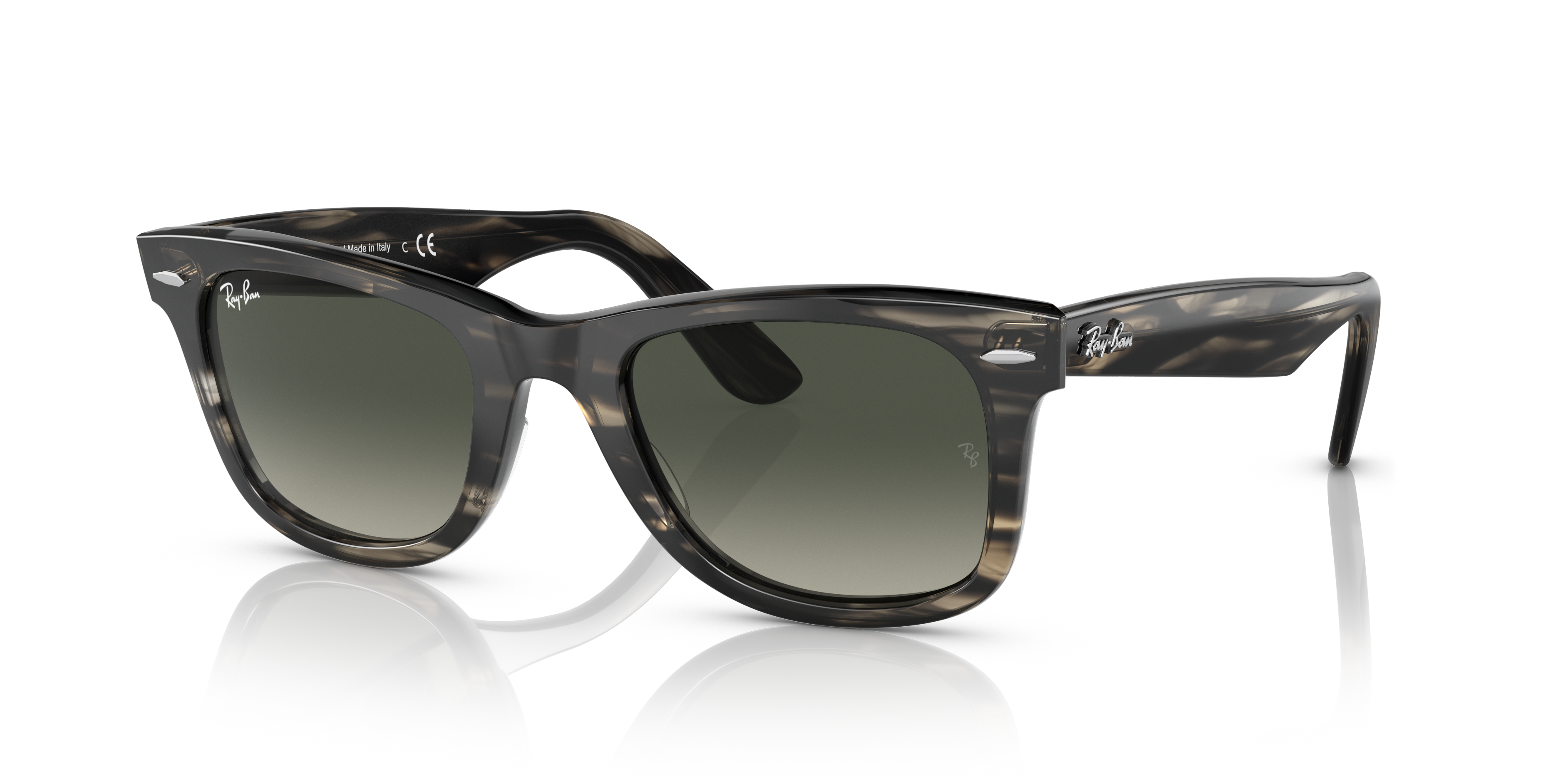 Ray-Ban Wayfarer 0RB2140 Verde Trasparente | Occhiali da Sole Original