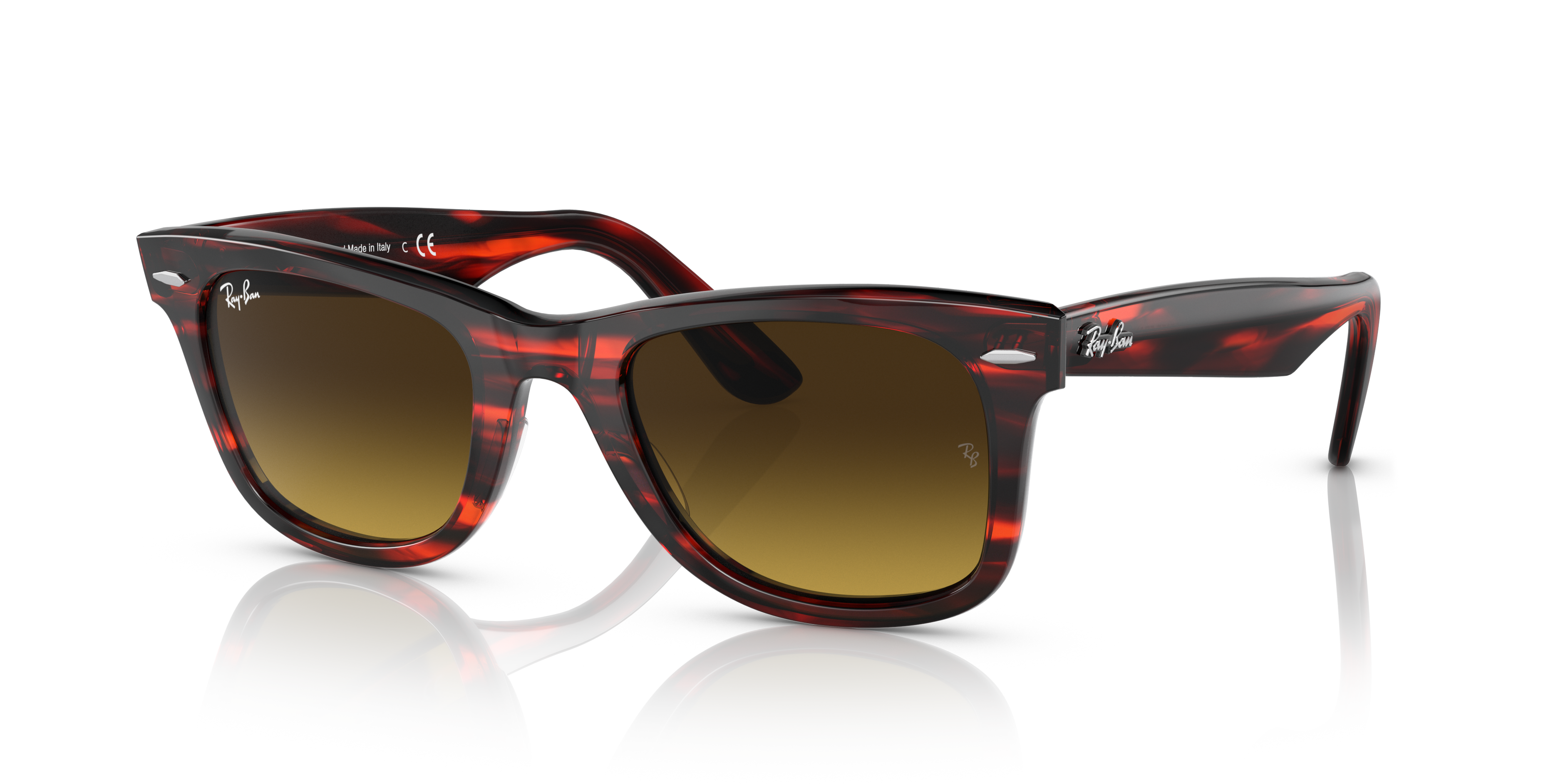 Ray-Ban Wayfarer 0RB2140 Verde Trasparente | Occhiali da Sole Original
