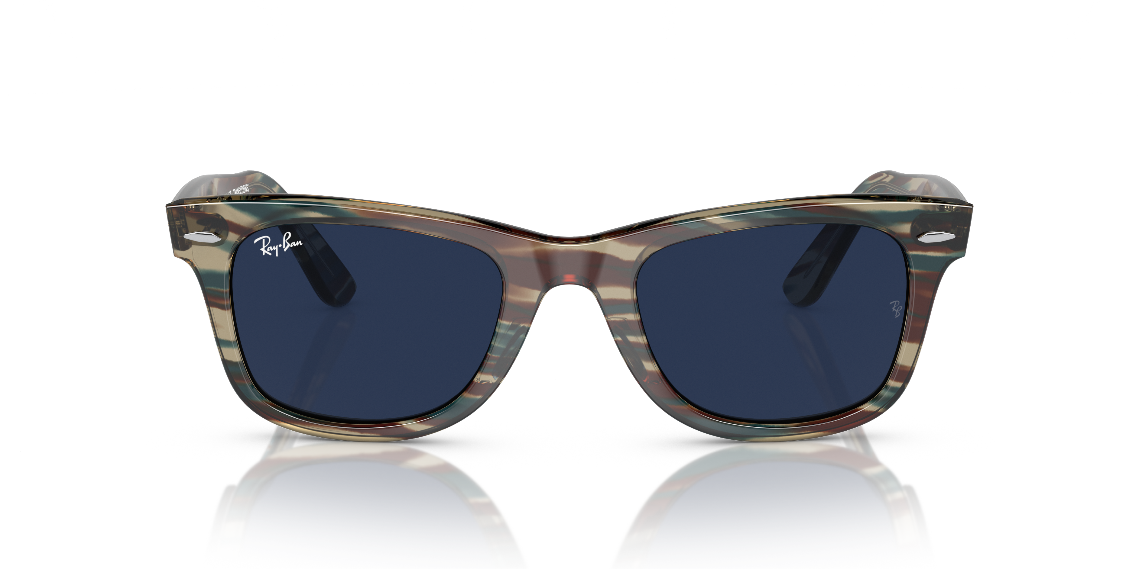 Ray-Ban Wayfarer 0RB2140 Verde Trasparente | Occhiali da Sole Original