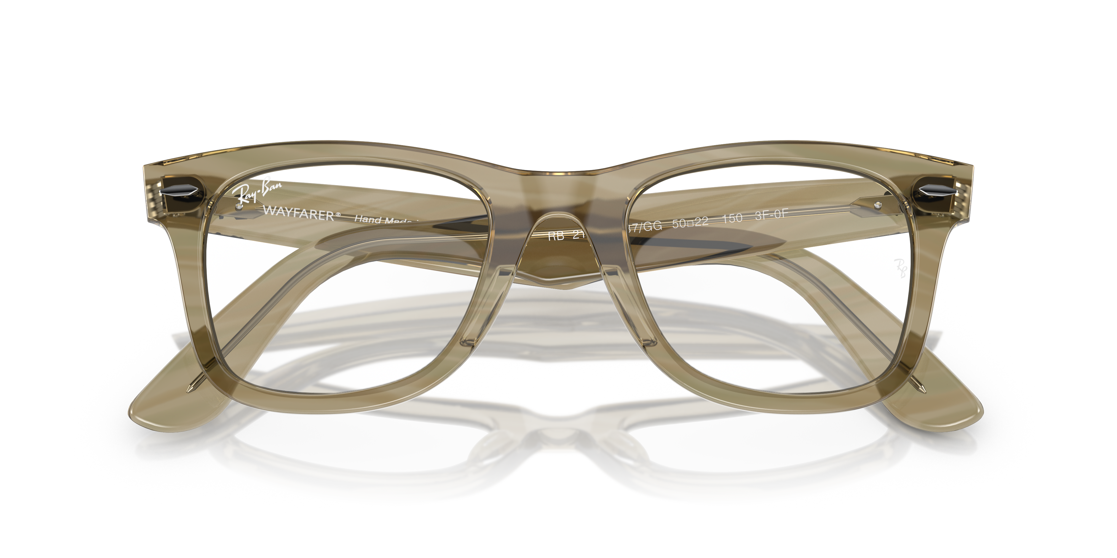 Ray-Ban Wayfarer 0RB2140 Verde Trasparente | Occhiali da Sole Original