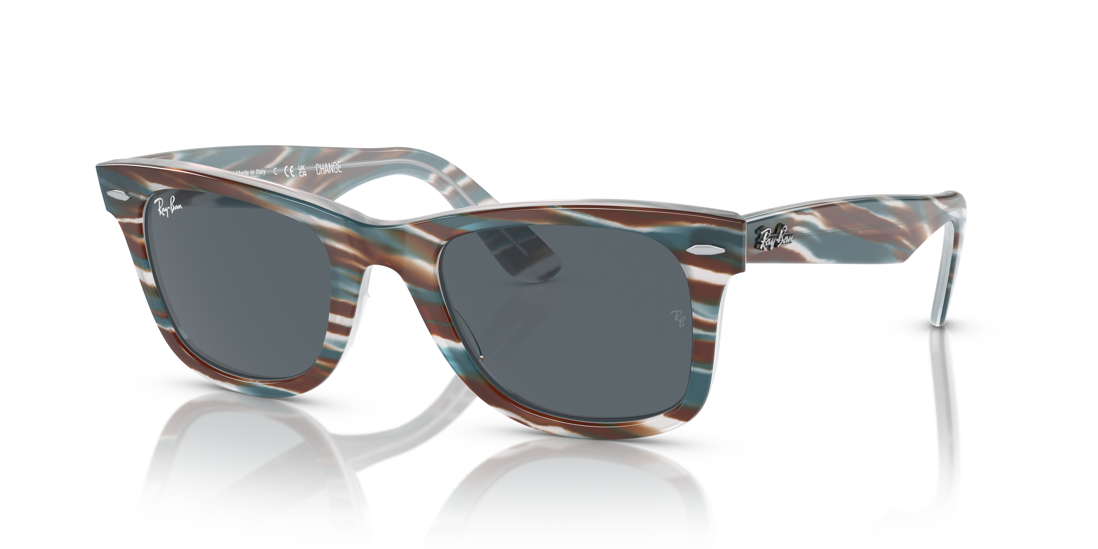 Ray-Ban Wayfarer 0RB2140 Verde Trasparente | Occhiali da Sole Original