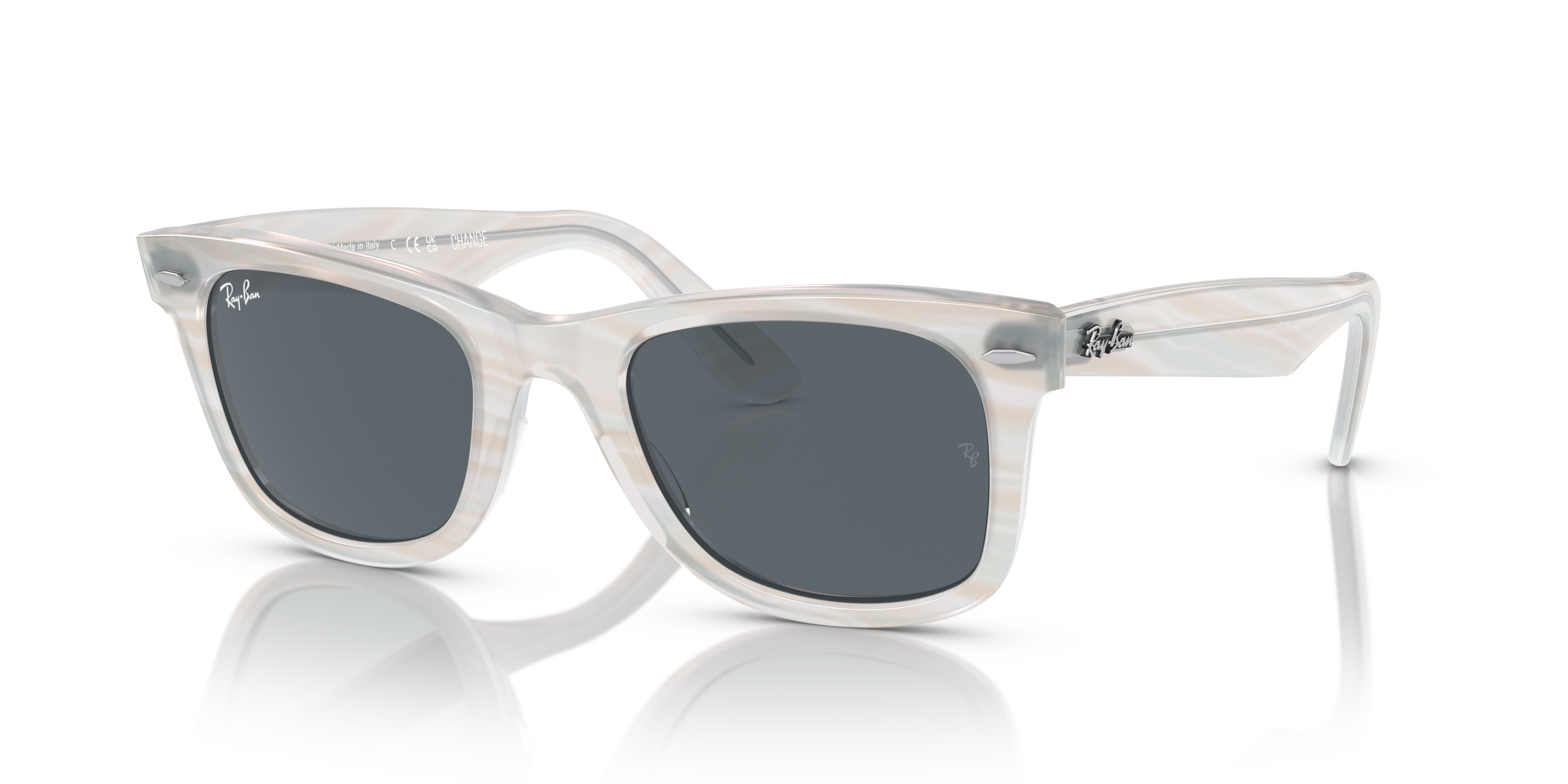 Ray-Ban Wayfarer 0RB2140 Verde Trasparente | Occhiali da Sole Original
