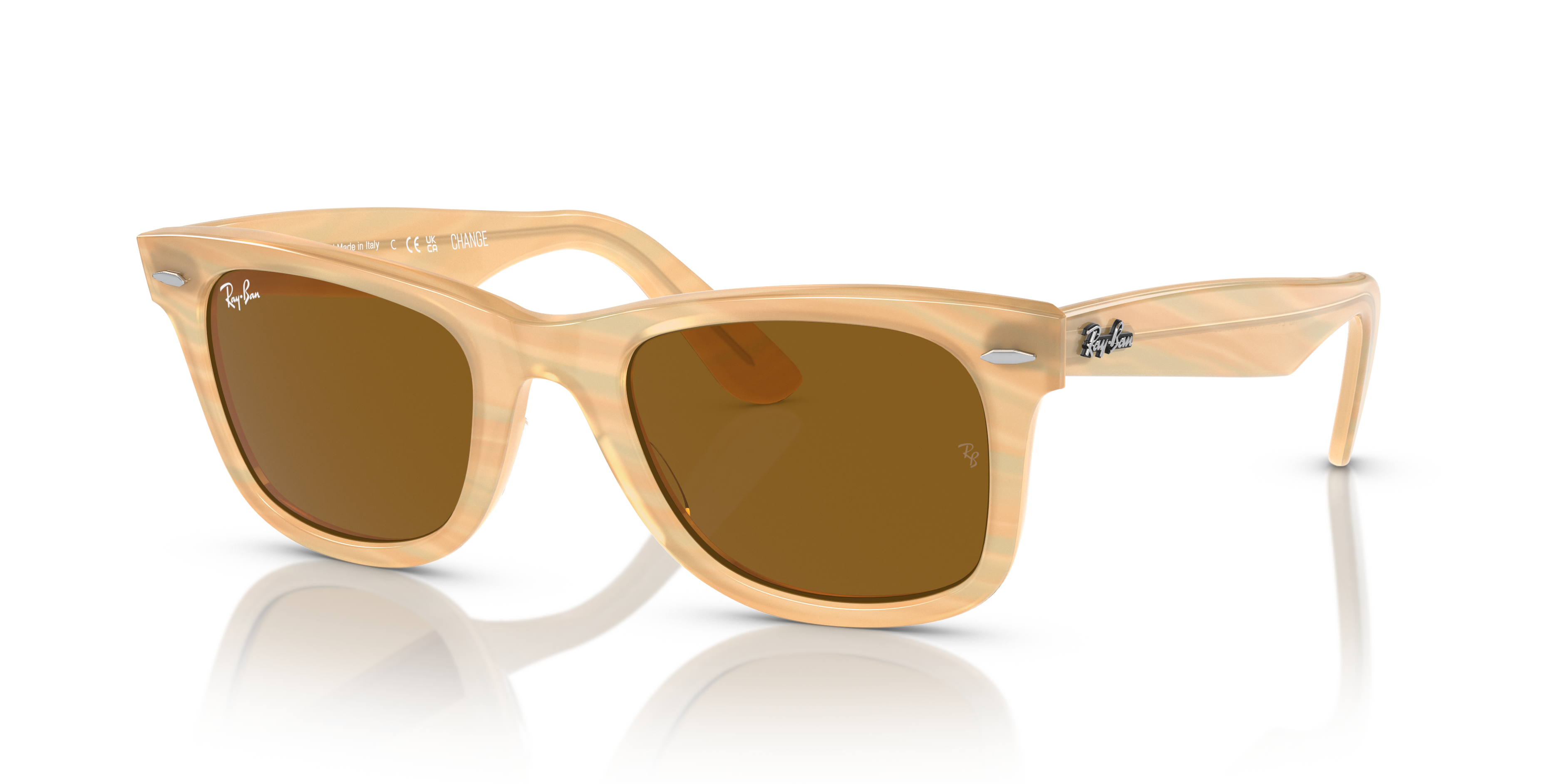 Ray-Ban Wayfarer 0RB2140 Verde Trasparente | Occhiali da Sole Original