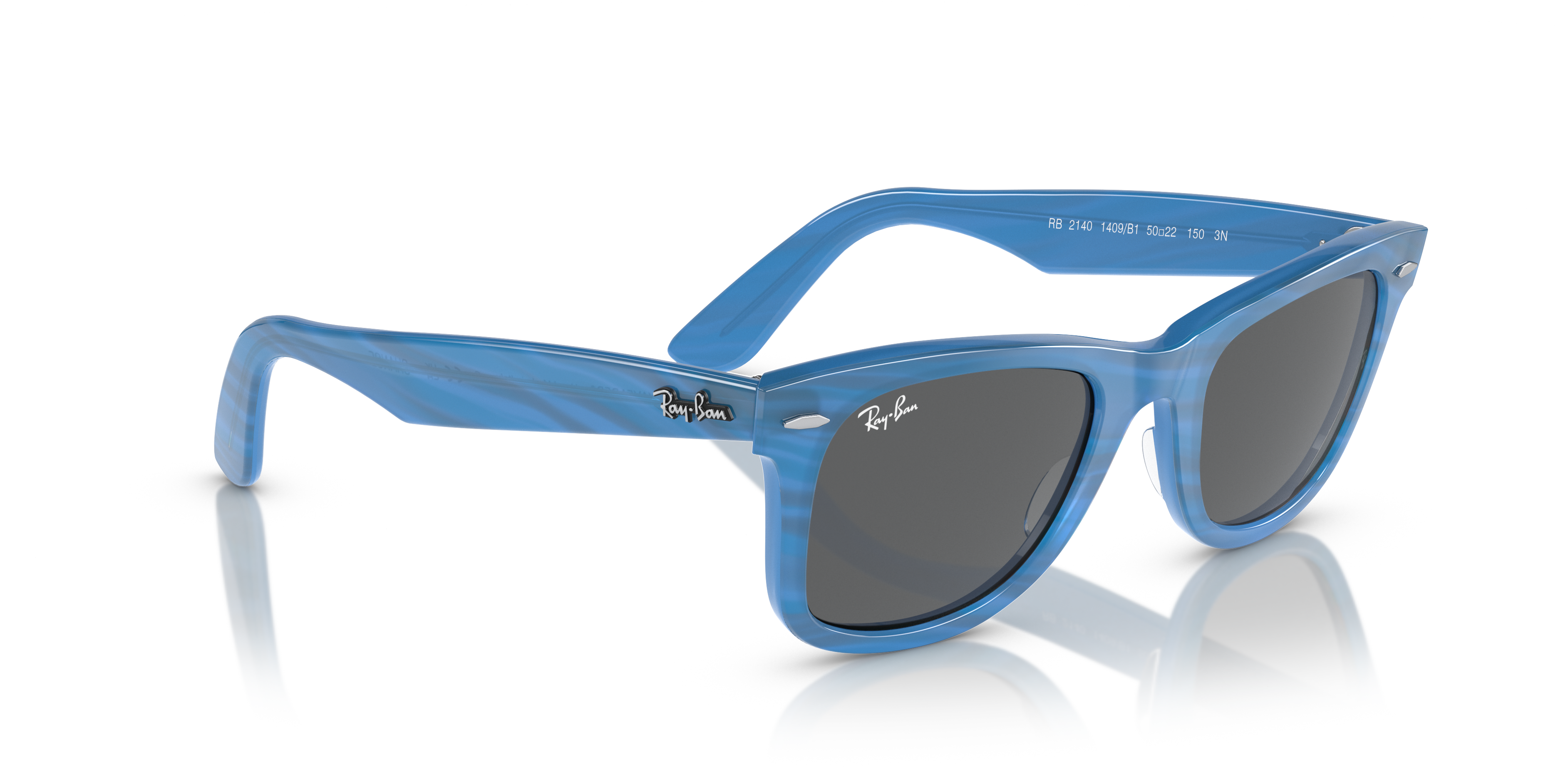 Ray-Ban Wayfarer 0RB2140 Verde Trasparente | Occhiali da Sole Original
