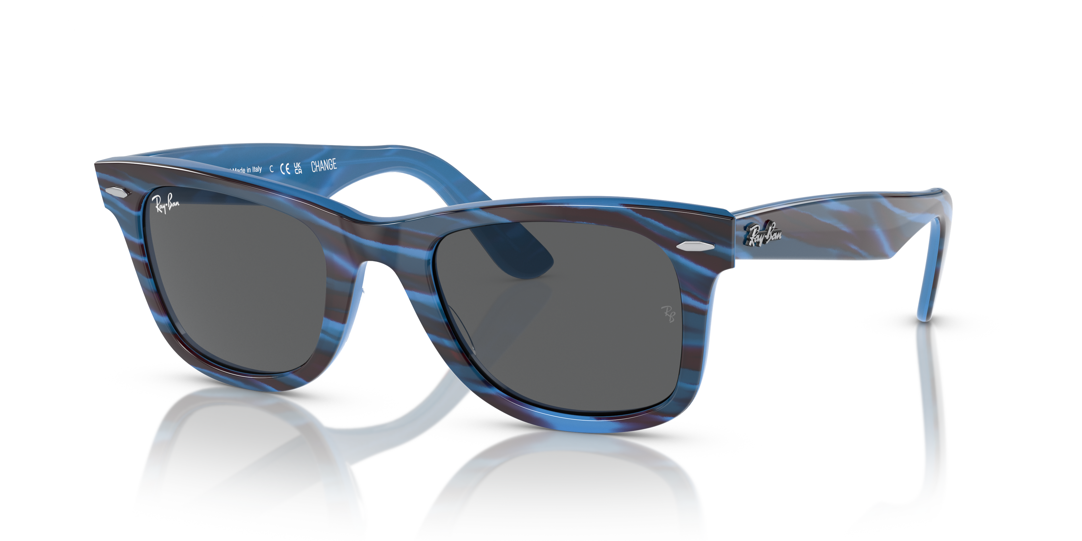 Ray-Ban Wayfarer 0RB2140 Verde Trasparente | Occhiali da Sole Original