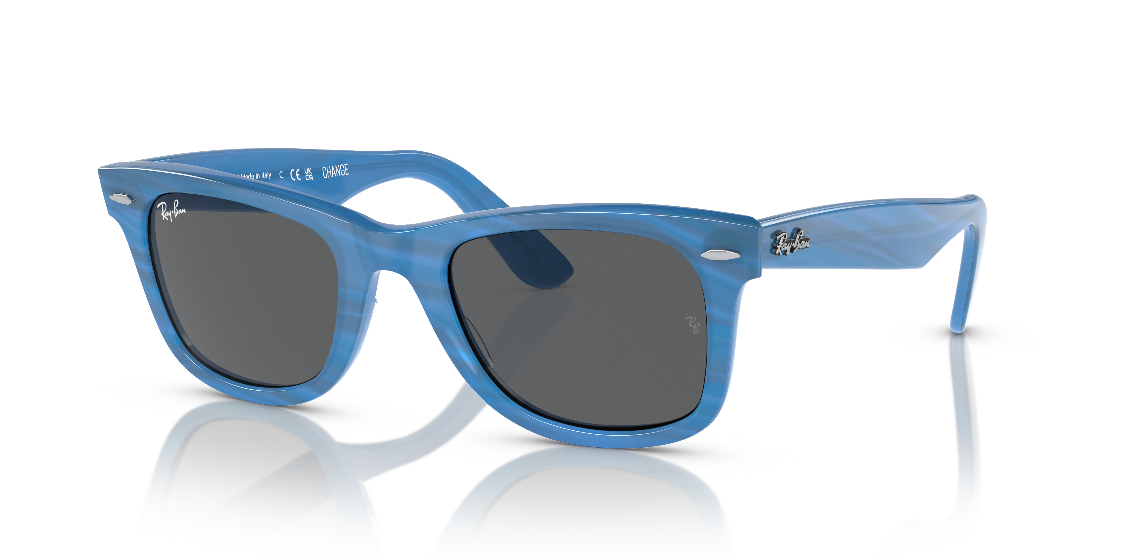 Ray-Ban Wayfarer 0RB2140 Verde Trasparente | Occhiali da Sole Original