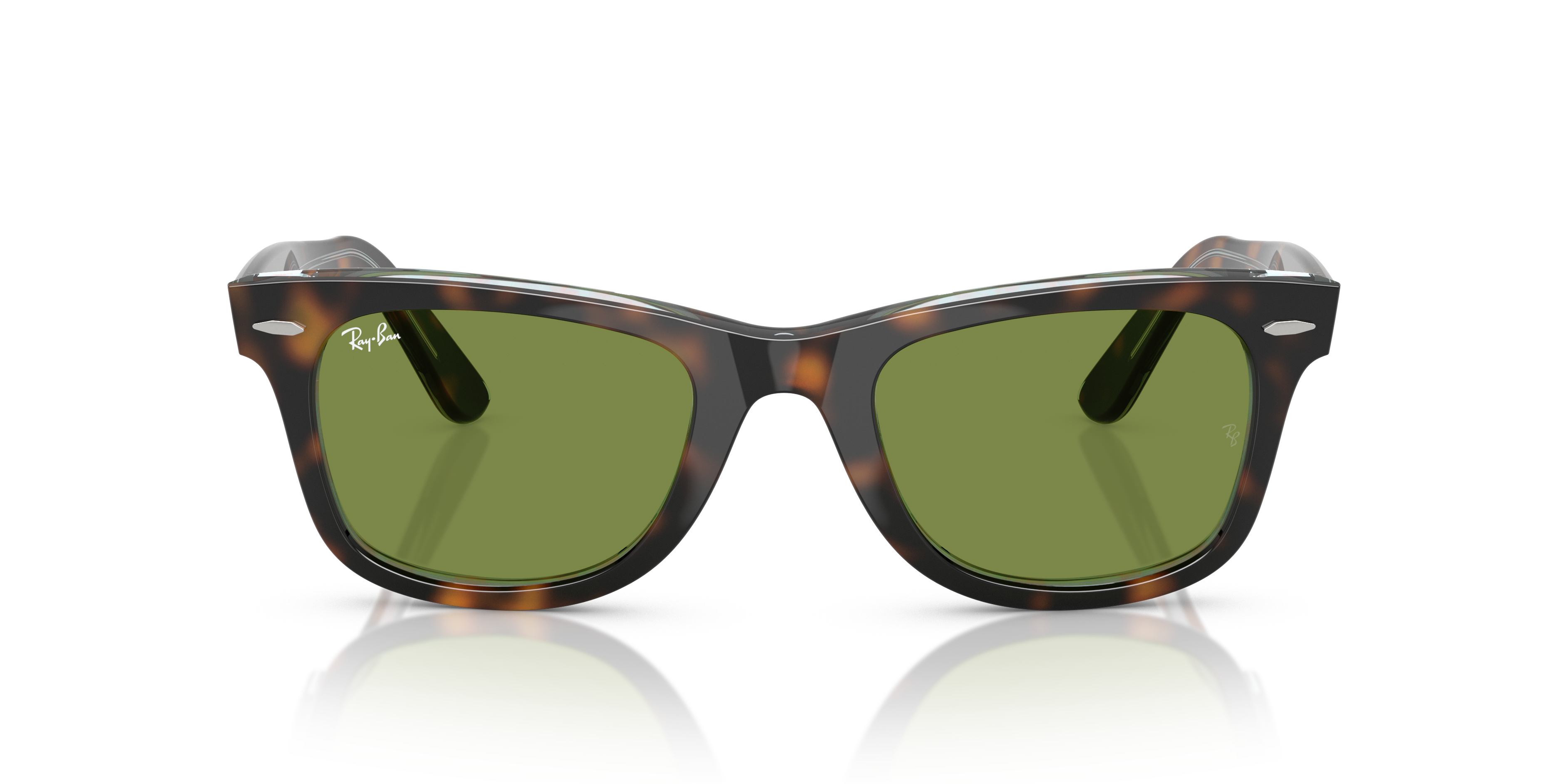 Ray-Ban Wayfarer 0RB2140 Verde Trasparente | Occhiali da Sole Original