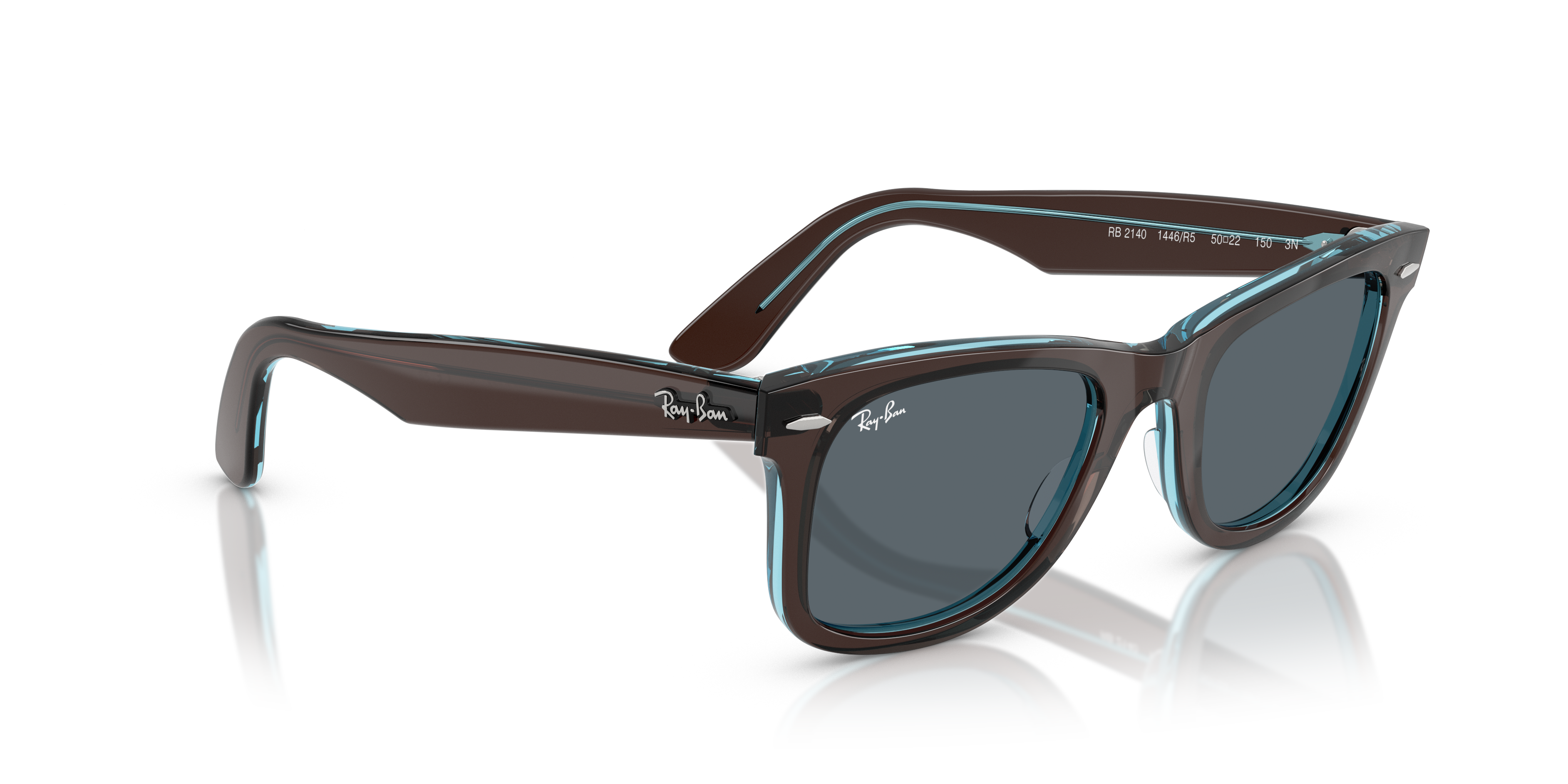Ray-Ban Wayfarer 0RB2140 Verde Trasparente | Occhiali da Sole Original