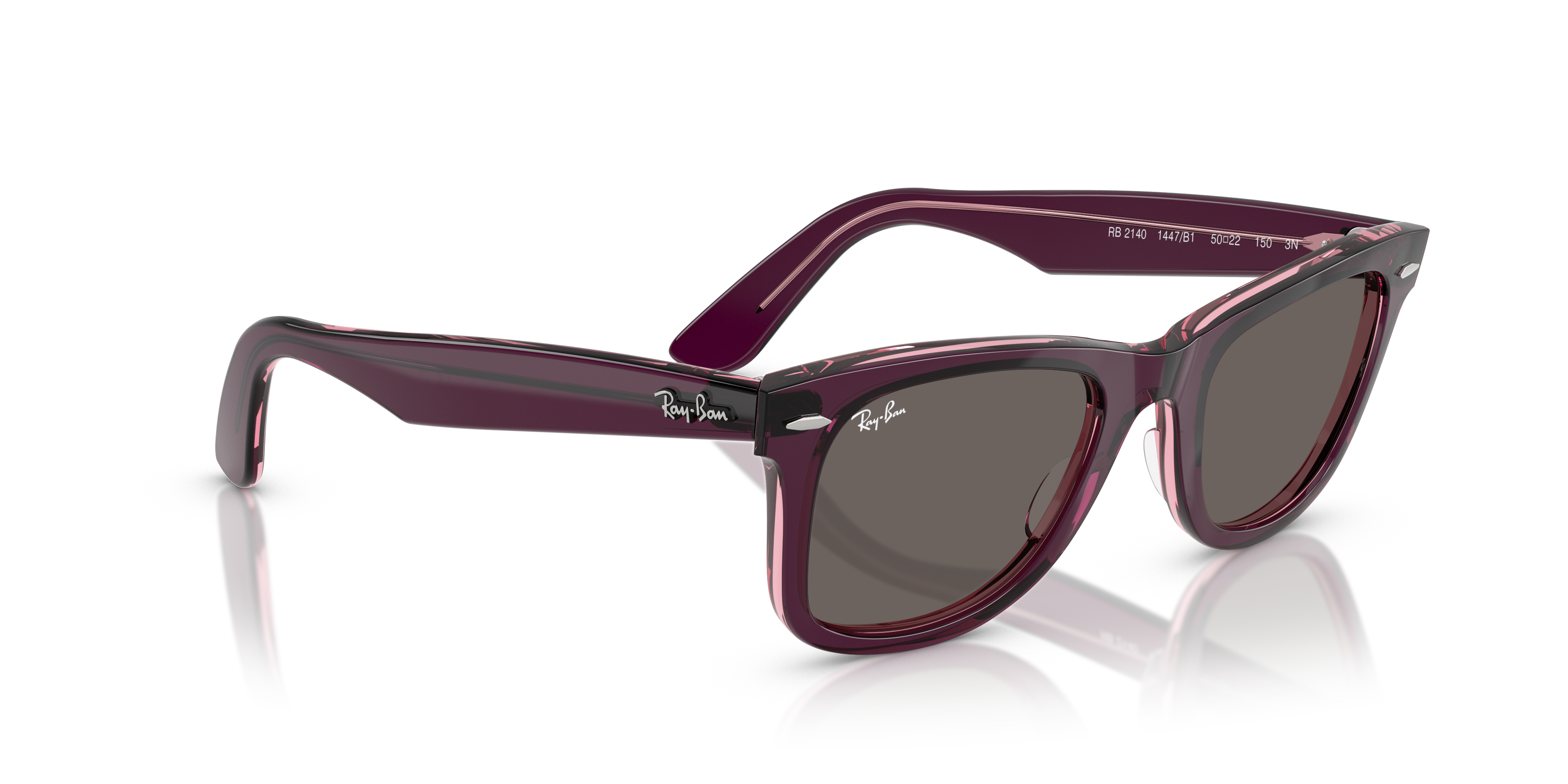 Ray-Ban Wayfarer 0RB2140 Verde Trasparente | Occhiali da Sole Original