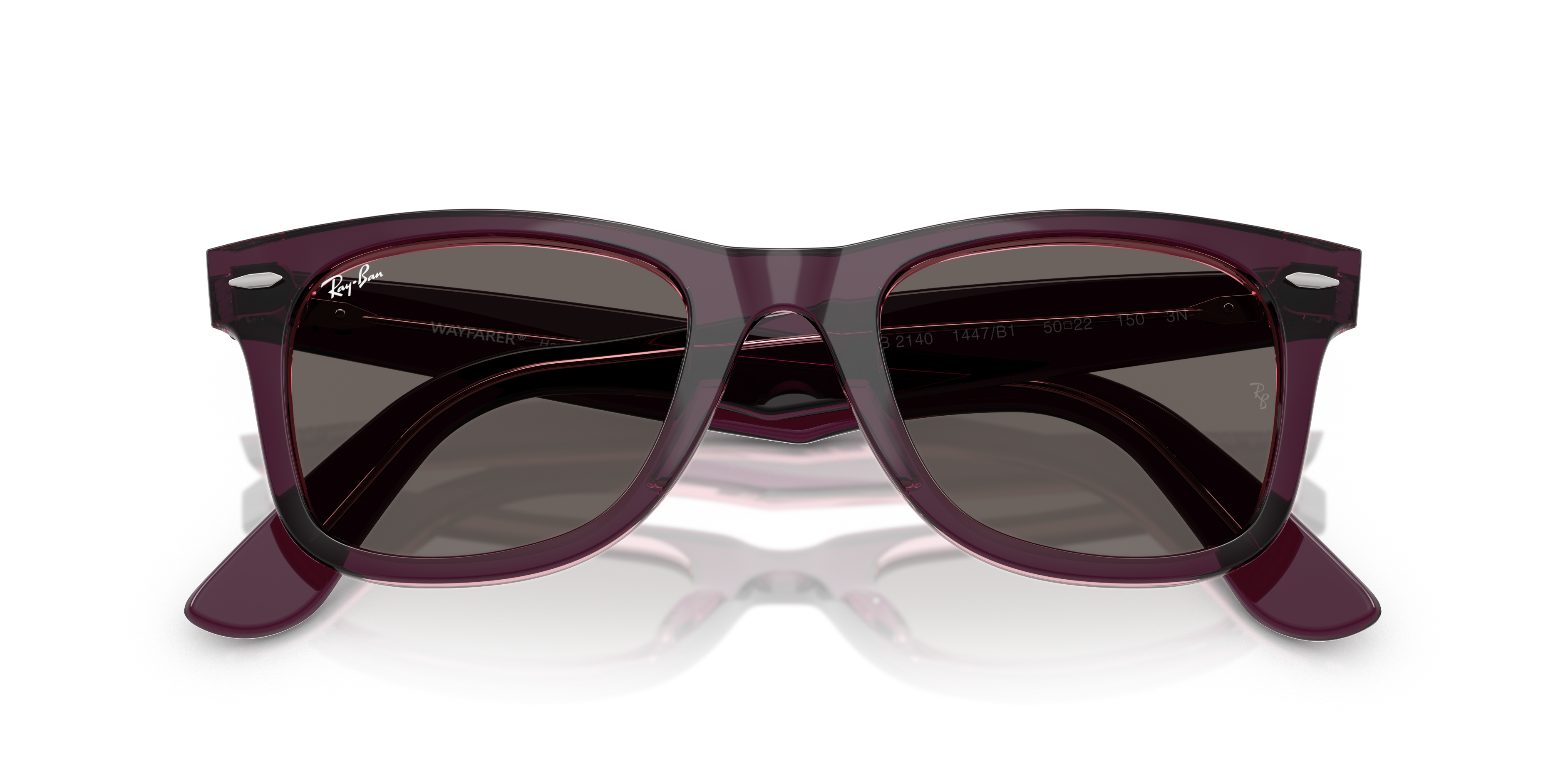 Ray-Ban Wayfarer 0RB2140 Verde Trasparente | Occhiali da Sole Original
