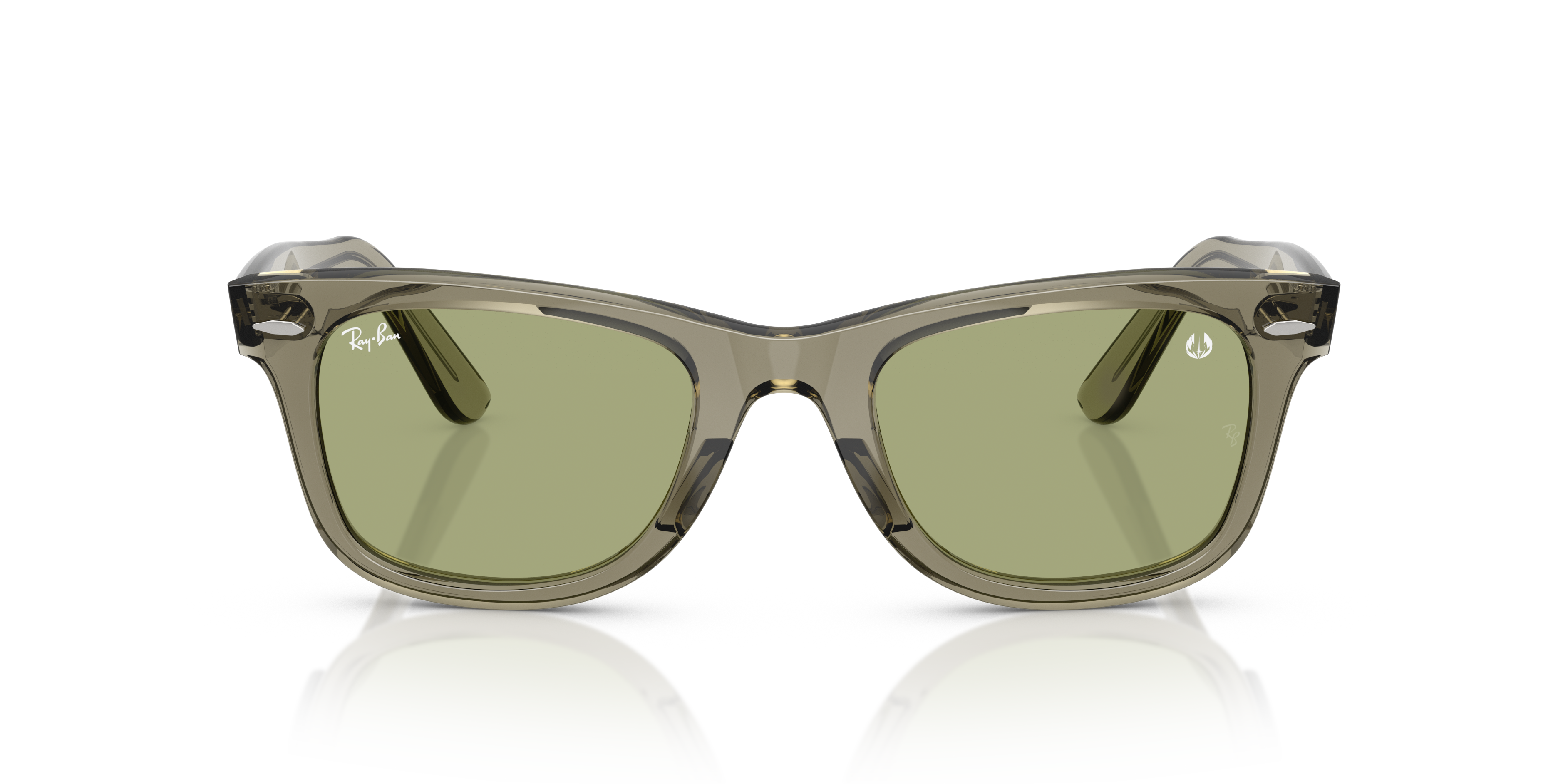 Ray-Ban Wayfarer 0RB2140 Verde Trasparente | Occhiali da Sole Original