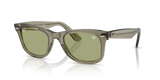 Ray-Ban Wayfarer 0RB2140 Verde Trasparente | Occhiali da Sole Original