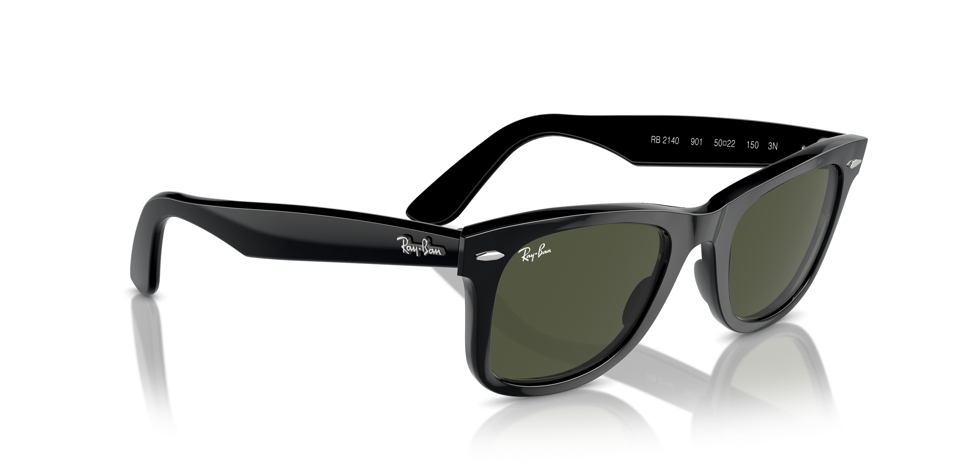Ray-Ban Wayfarer 0RB2140 Verde Trasparente | Occhiali da Sole Original