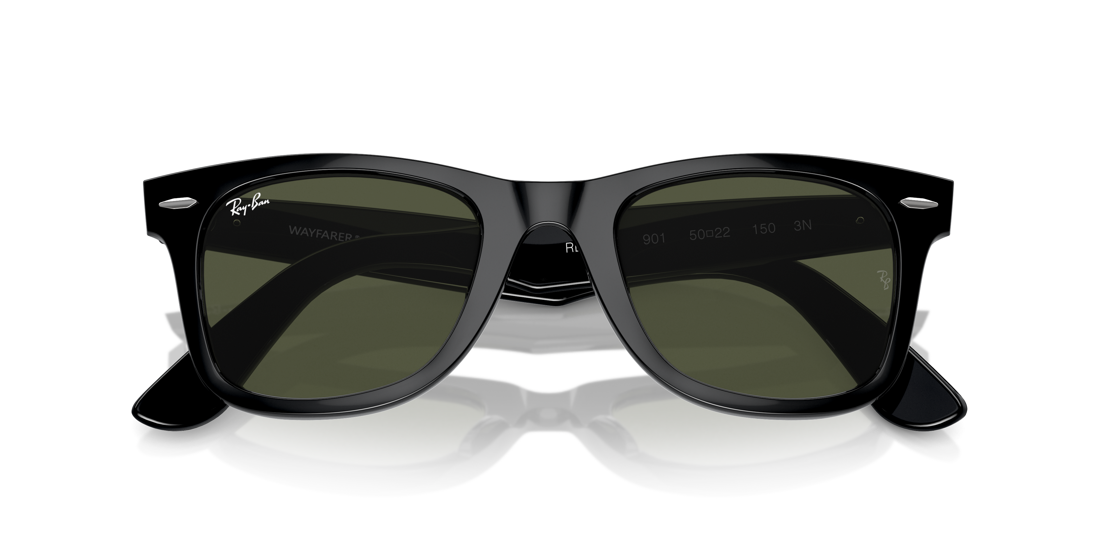 Ray-Ban Wayfarer 0RB2140 Verde Trasparente | Occhiali da Sole Original