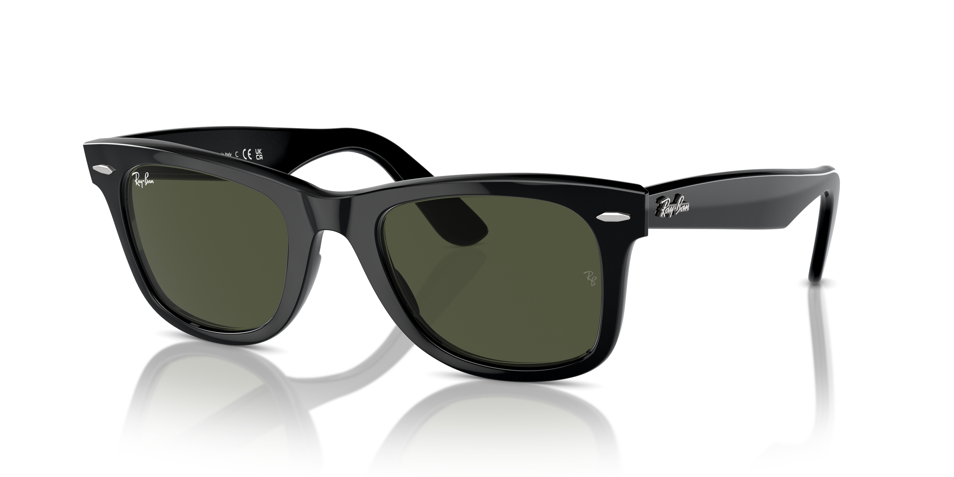 Ray-Ban Wayfarer 0RB2140 Verde Trasparente | Occhiali da Sole Original