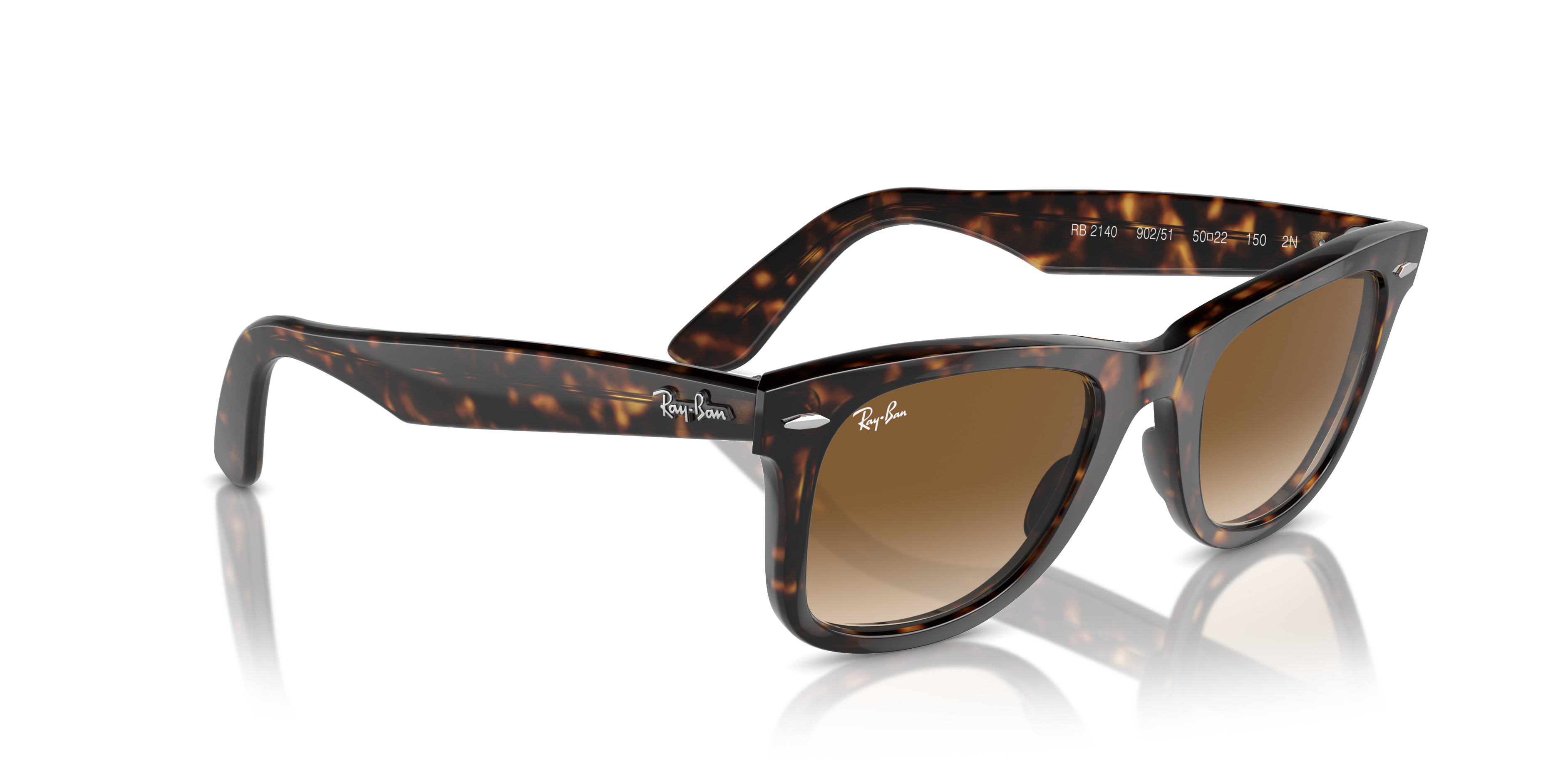Ray-Ban Wayfarer 0RB2140 Verde Trasparente | Occhiali da Sole Original