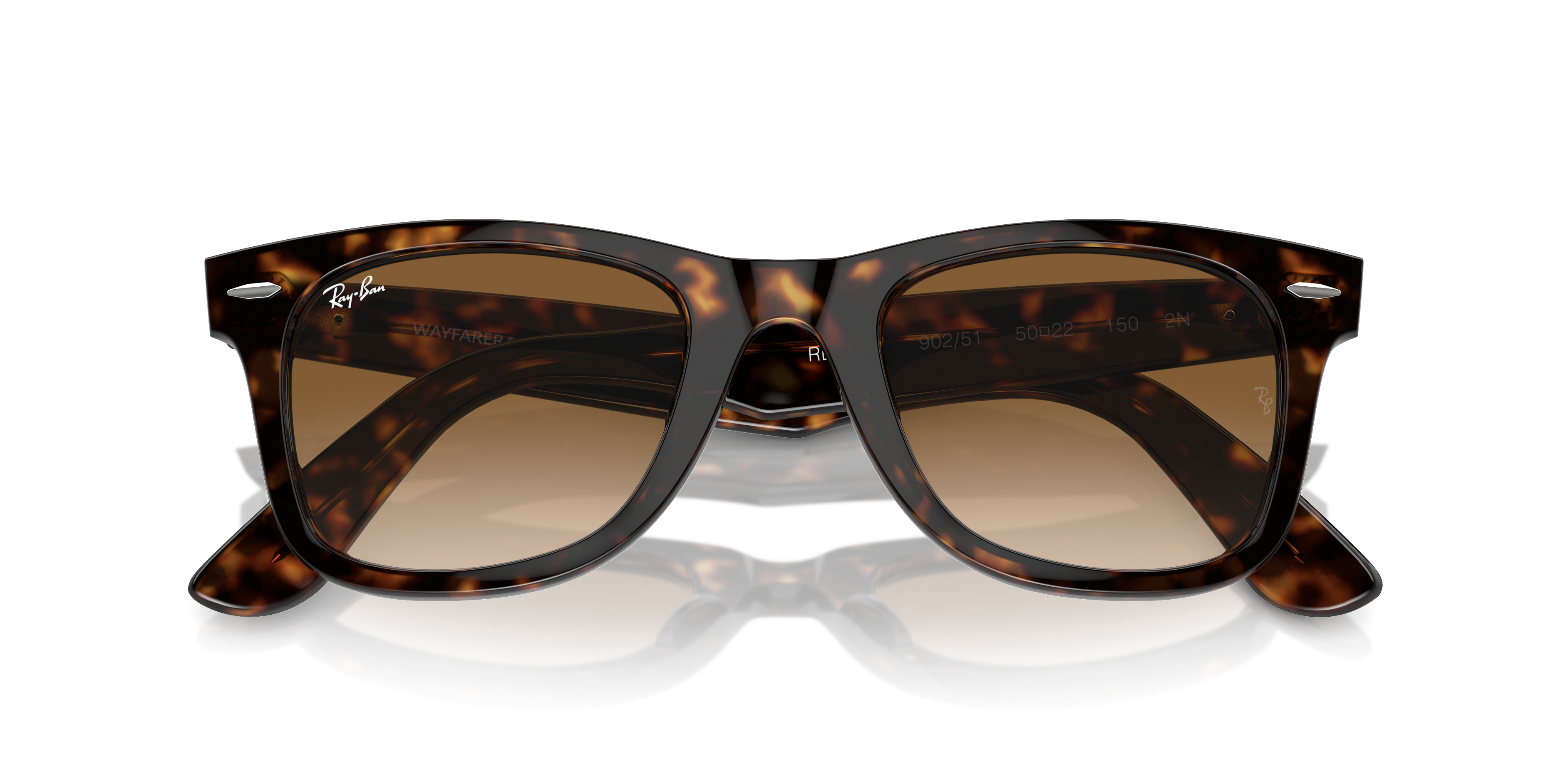 Ray-Ban Wayfarer 0RB2140 Verde Trasparente | Occhiali da Sole Original
