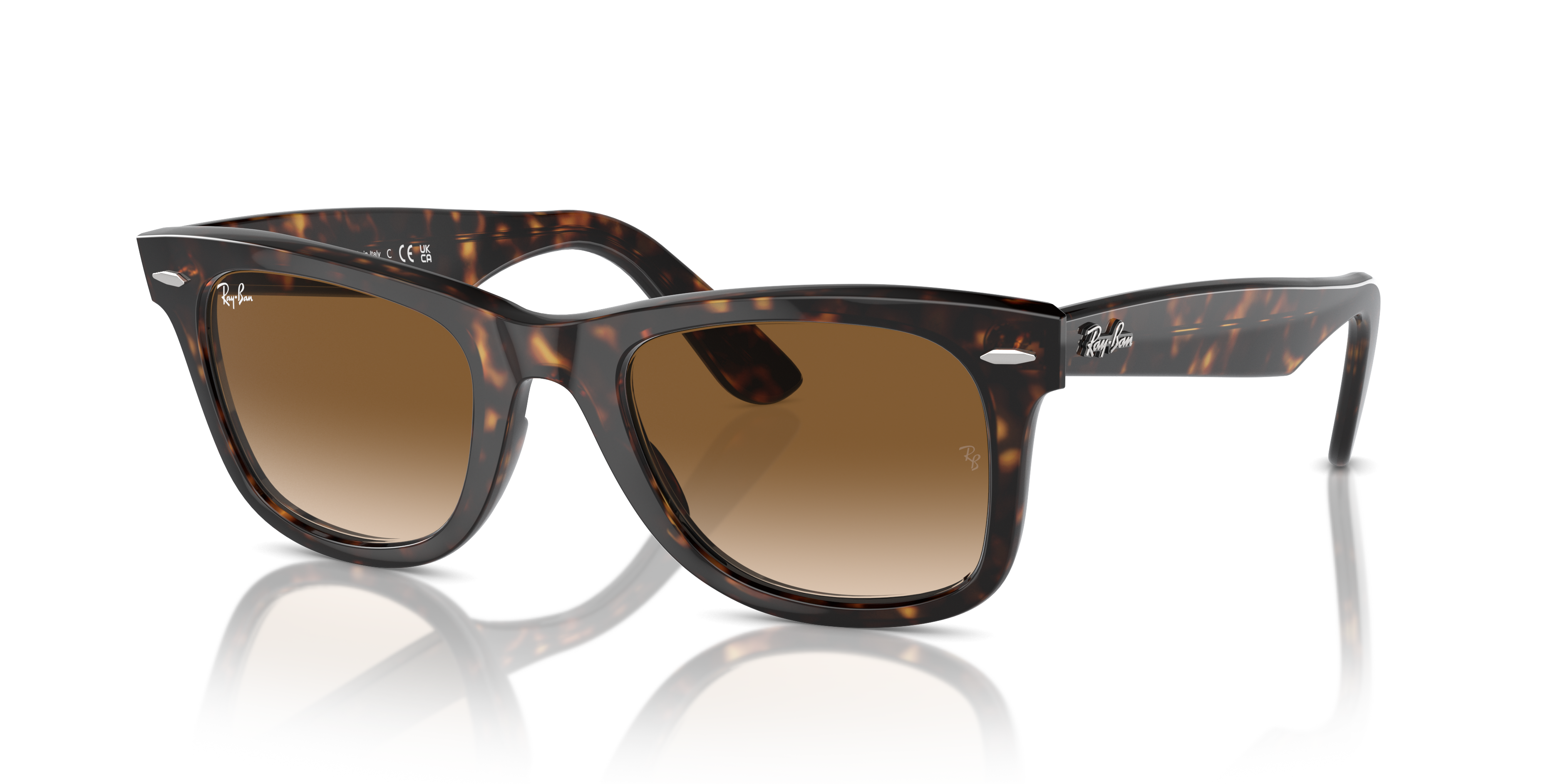 Ray-Ban Wayfarer 0RB2140 Verde Trasparente | Occhiali da Sole Original